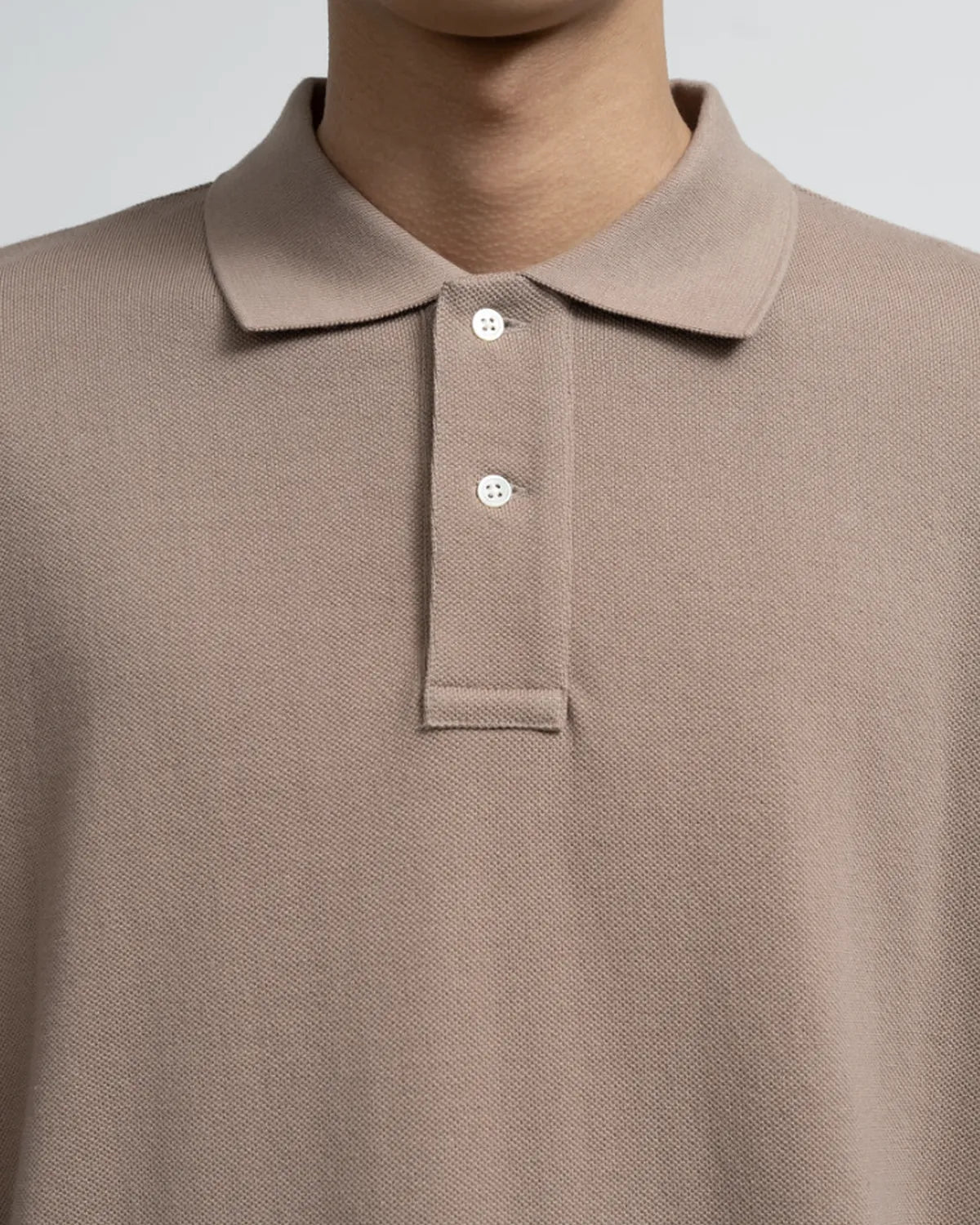 Graphpaper / Cotton Pique Jersey L/S Polo (GM261-70417)