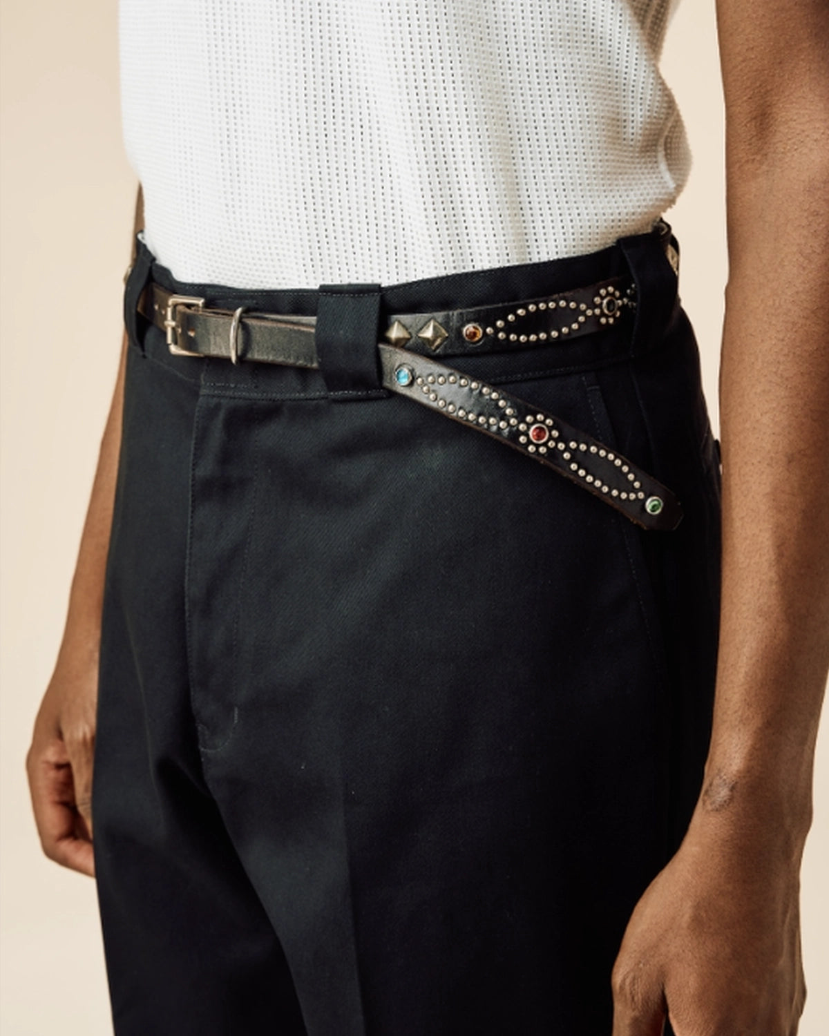 BEDWIN & THE HEARTBREAKERS × HTC / EXCLUSIVE STUDS BELT "HTC" (26SB0062)