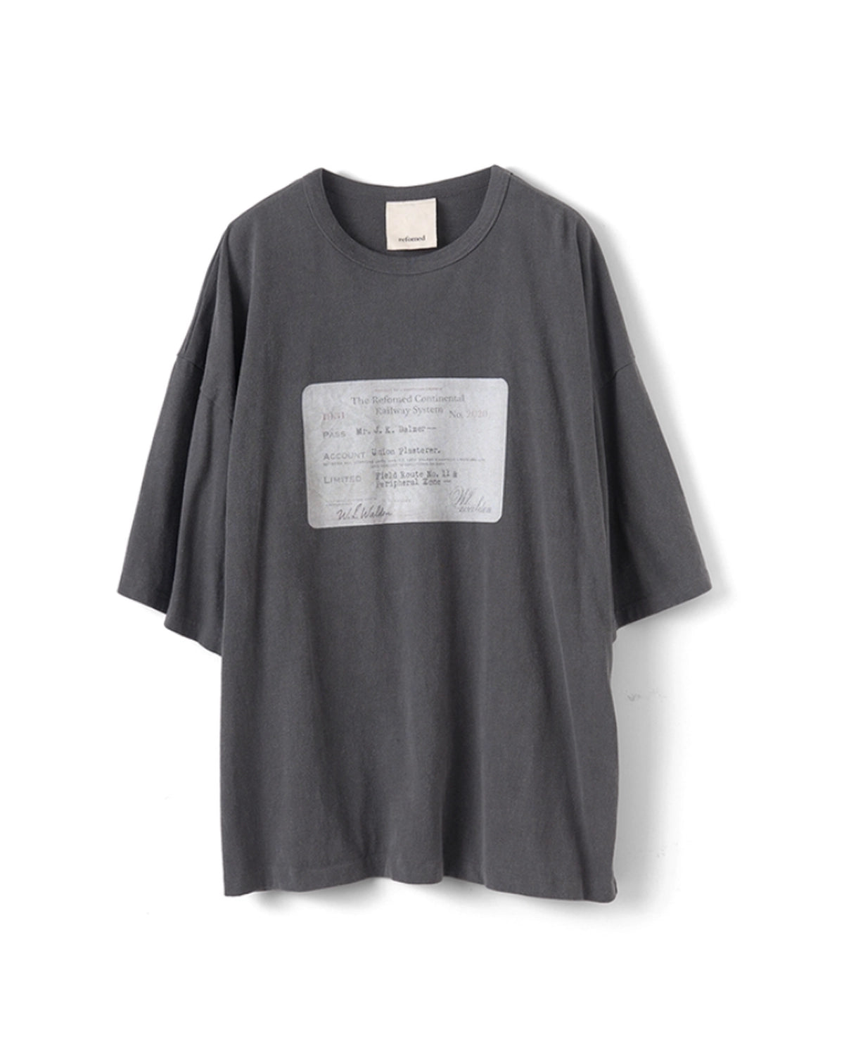 refomed / RAILWAY TICKET TEE (RECU-063)