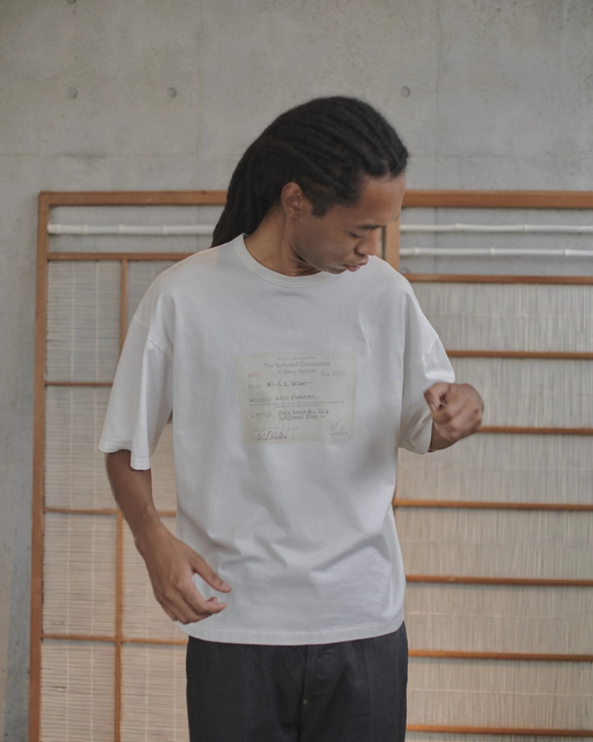 refomed / RAILWAY TICKET TEE (RECU-063)