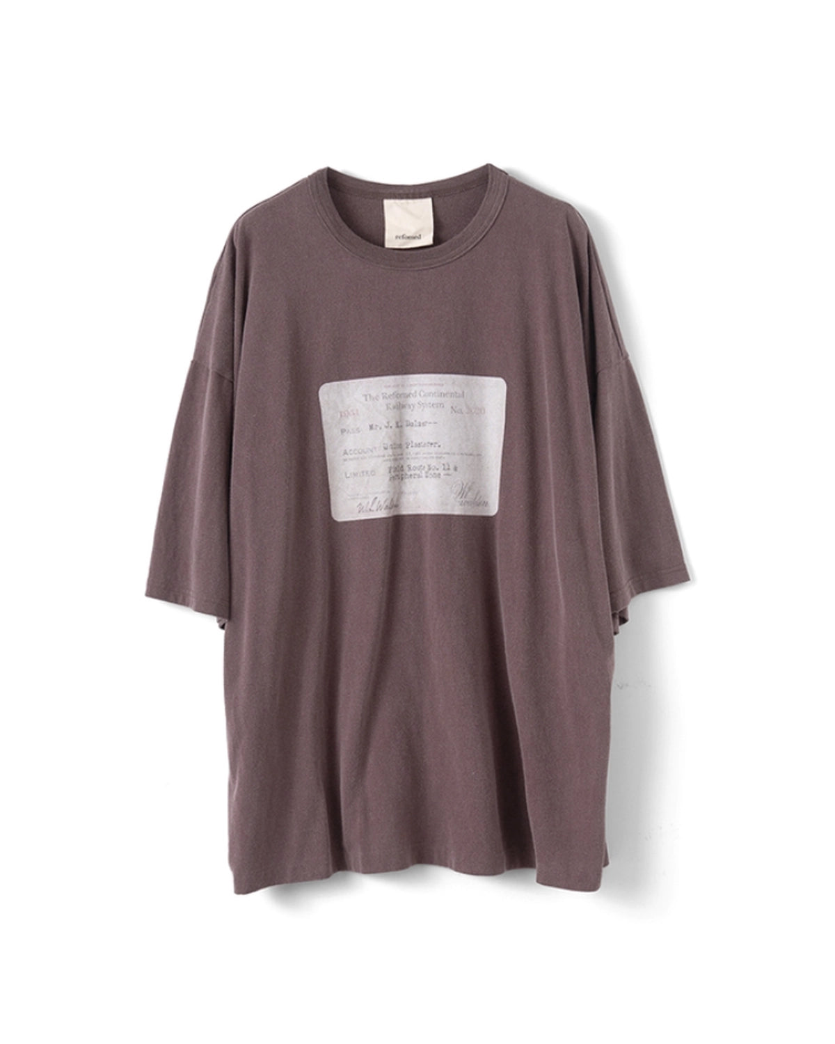 refomed / RAILWAY TICKET TEE (RECU-063)
