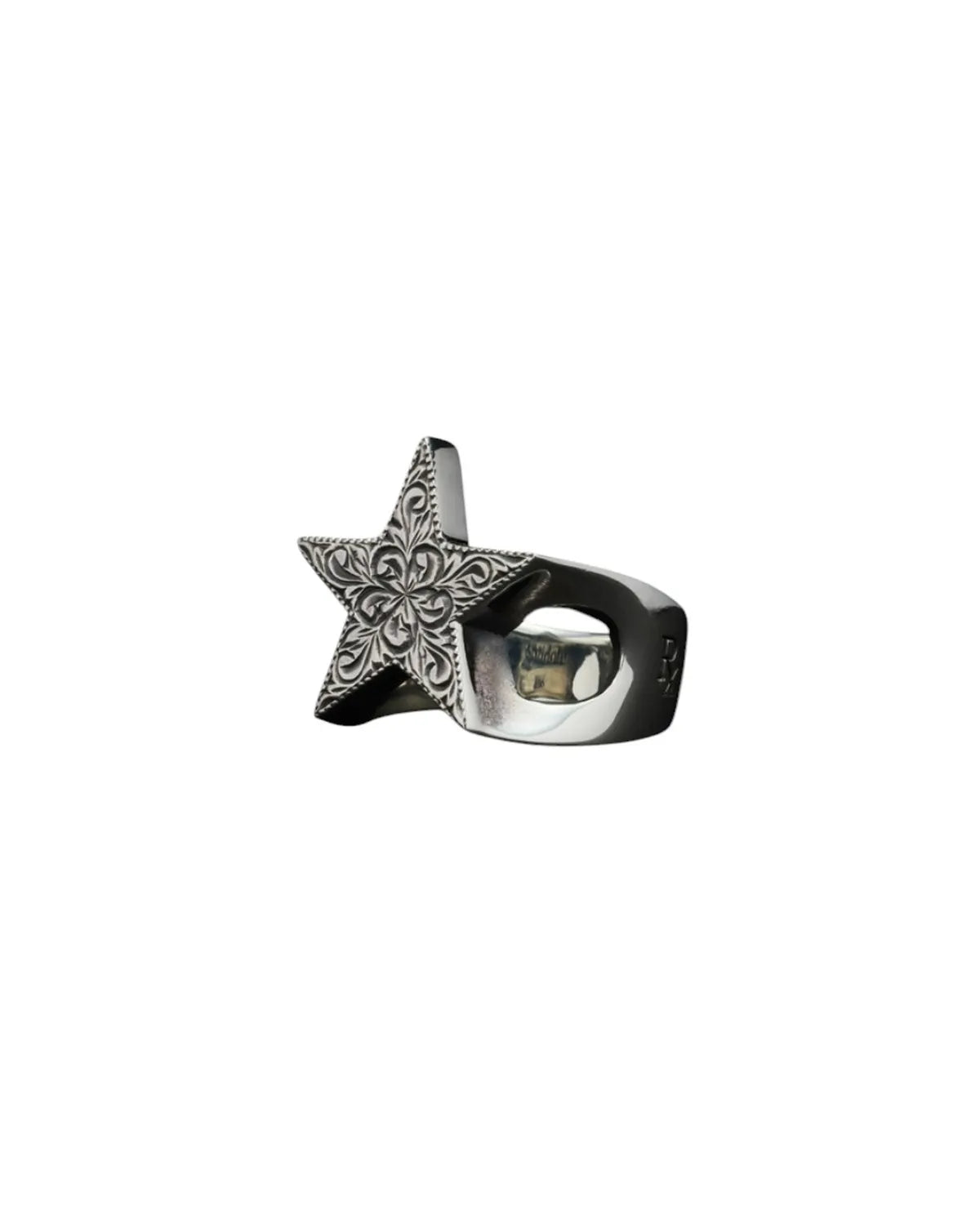 ANTIDOTE BUYERS CLUB / Engraved Star Ring (RX-731-1)