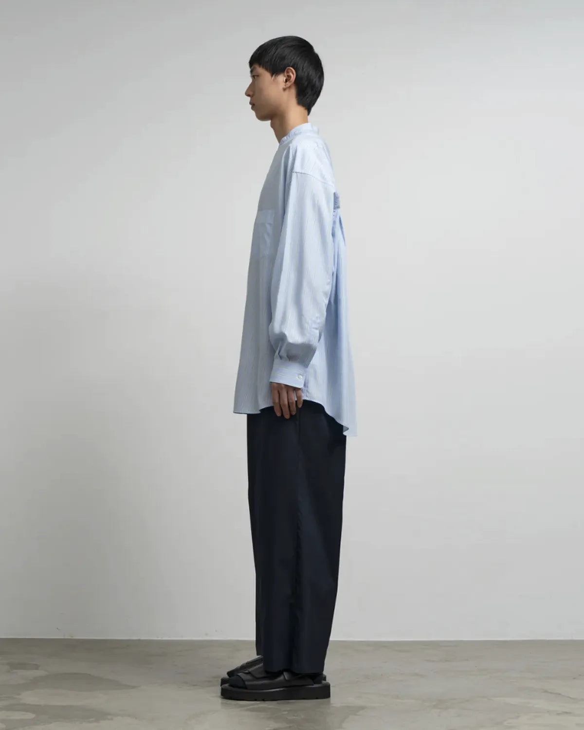 Graphpaper / SIDOGRAS L/S Oversized Band Collar Shirt (GM262-50028)