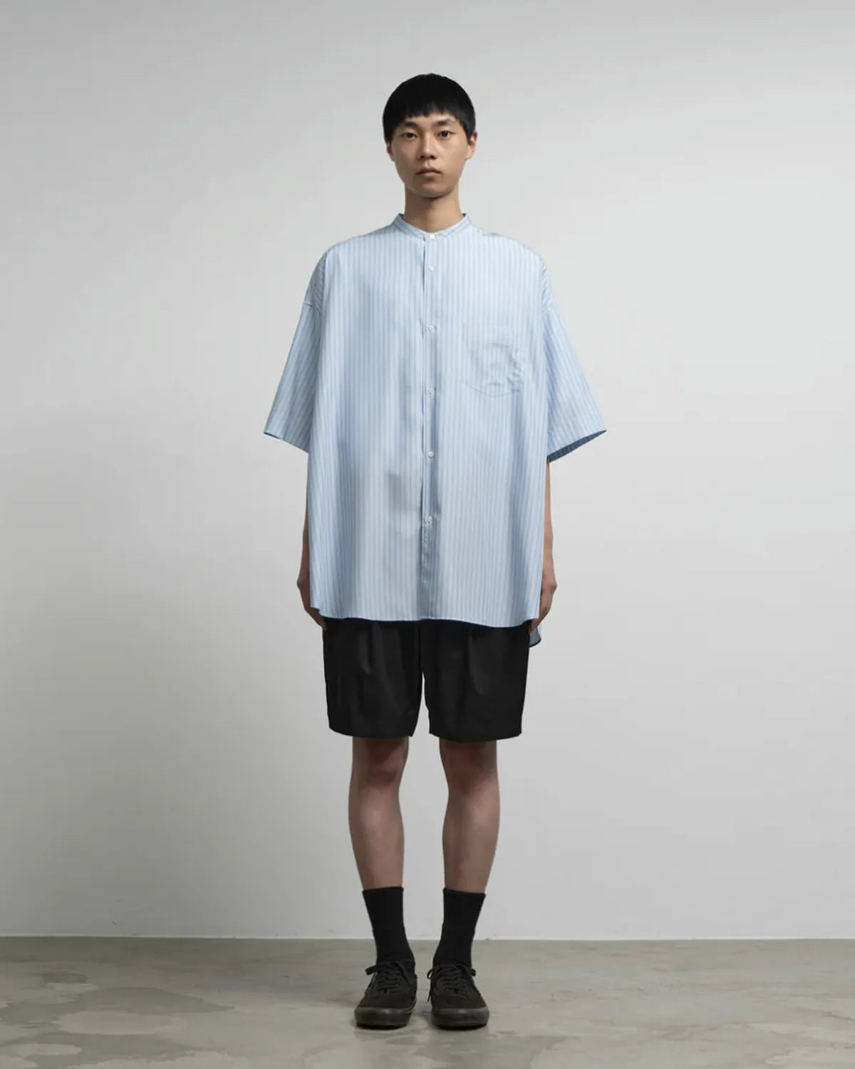 Graphpaper / SIDOGRAS S/S Oversized Band Collar Shirt (GM262-50030)