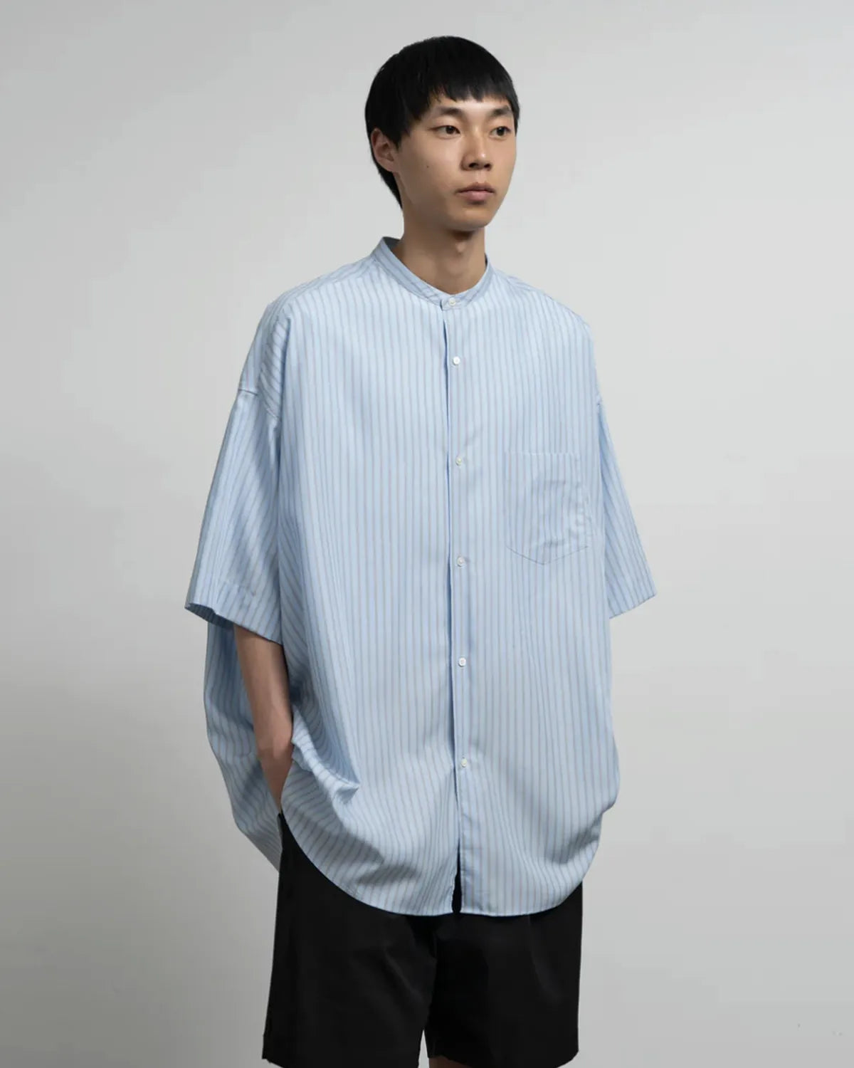 Graphpaper / SIDOGRAS S/S Oversized Band Collar Shirt (GM262-50030)