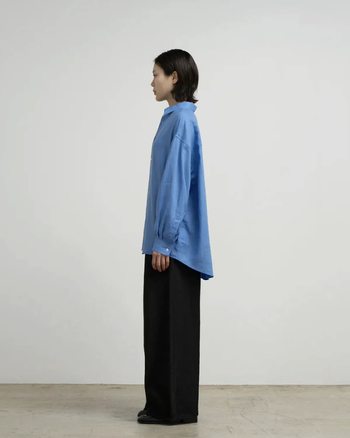 Graphpaper / Linen L/S Oversized Regular Collar Shirt (GL262-50043B)