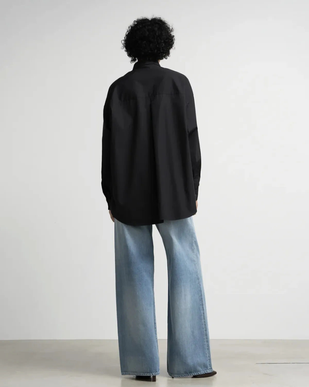 Graphpaper / High Count Broad L/S Oversized regular Collar Shirt (GL263-50033B)