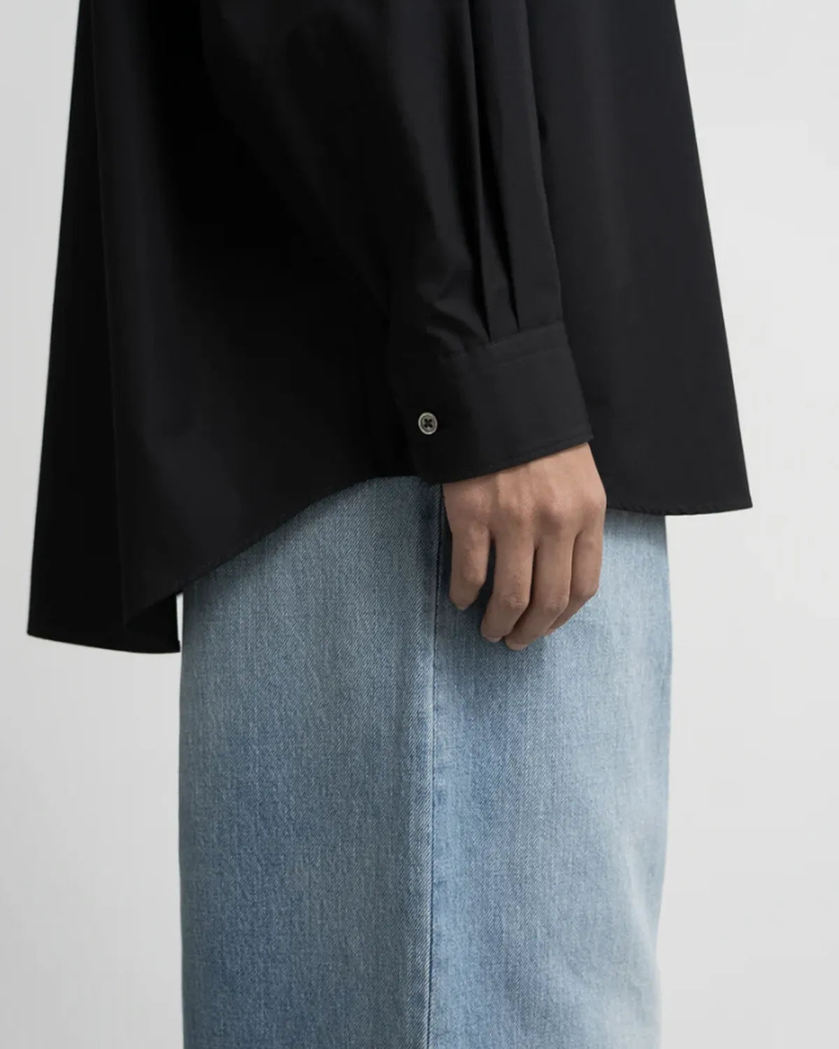 Graphpaper / High Count Broad L/S Oversized regular Collar Shirt (GL263-50033B)