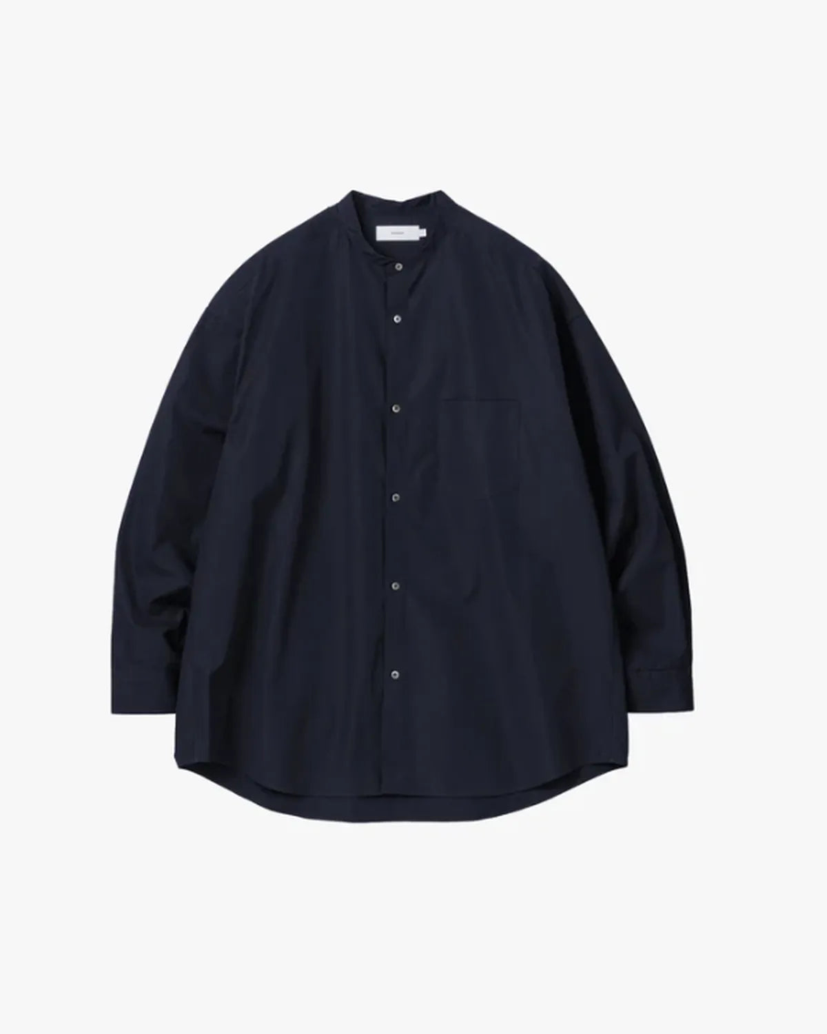 Graphpaper / High Count Band Collar Round Cut Oversized Shirt (GM263-50031B)