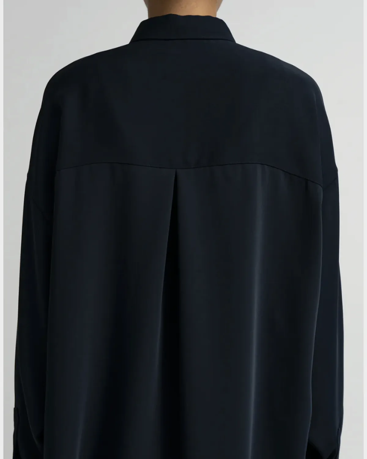 Graphpaper / Satin Oversized Regular Collar Shirt (GL263-50093B)