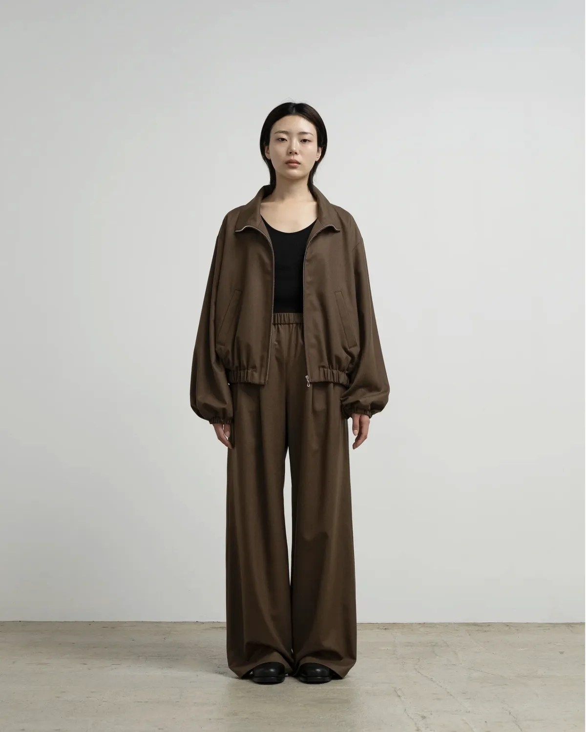 Graphpaper / Fine Wool Saxony Easy Wide Pants (GL263-40434)