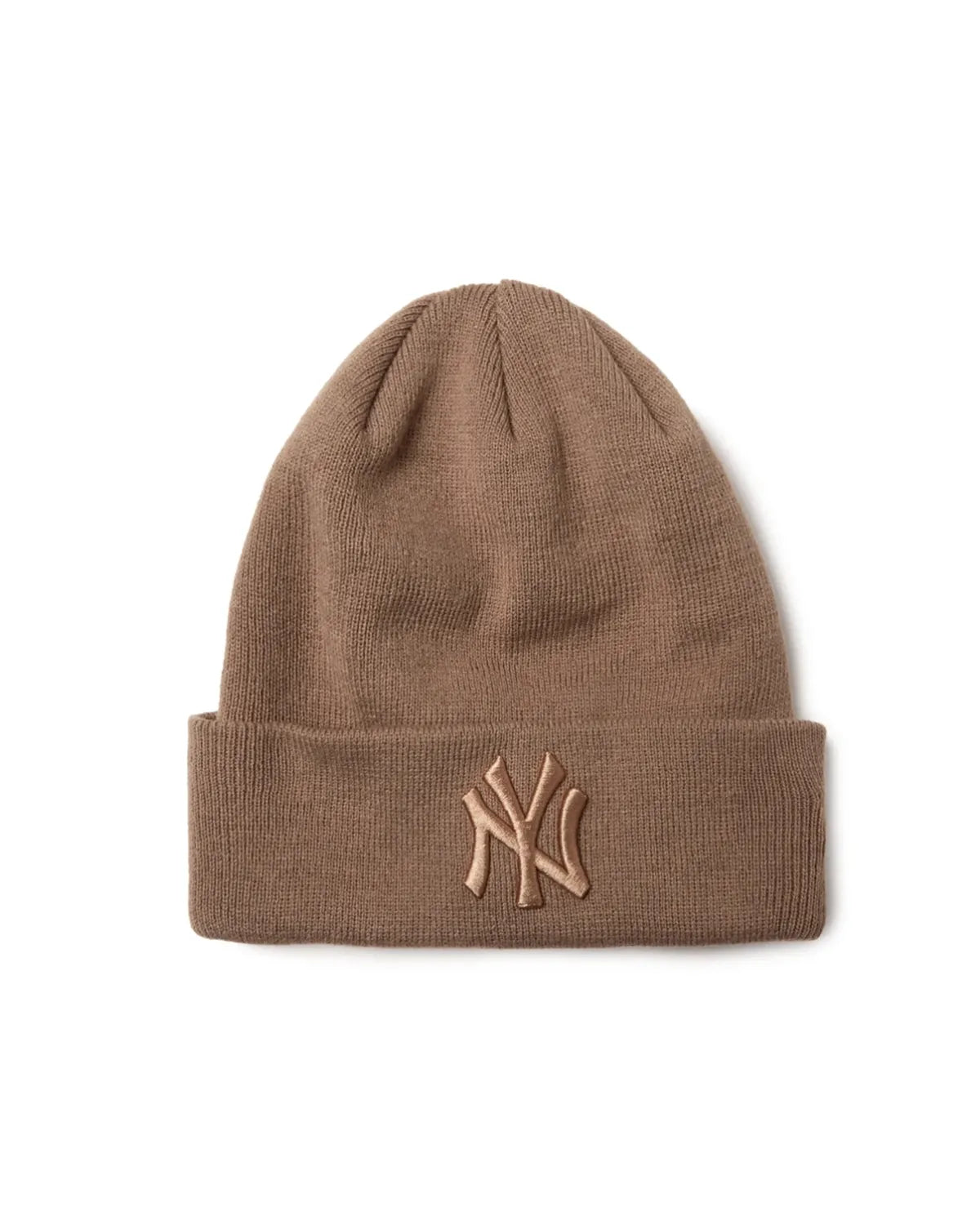 NEW ERA / ベーシック カフニット MLB Tonal Logo ニューヨーク・ヤンキース ブラック / ベージュ (15119705)