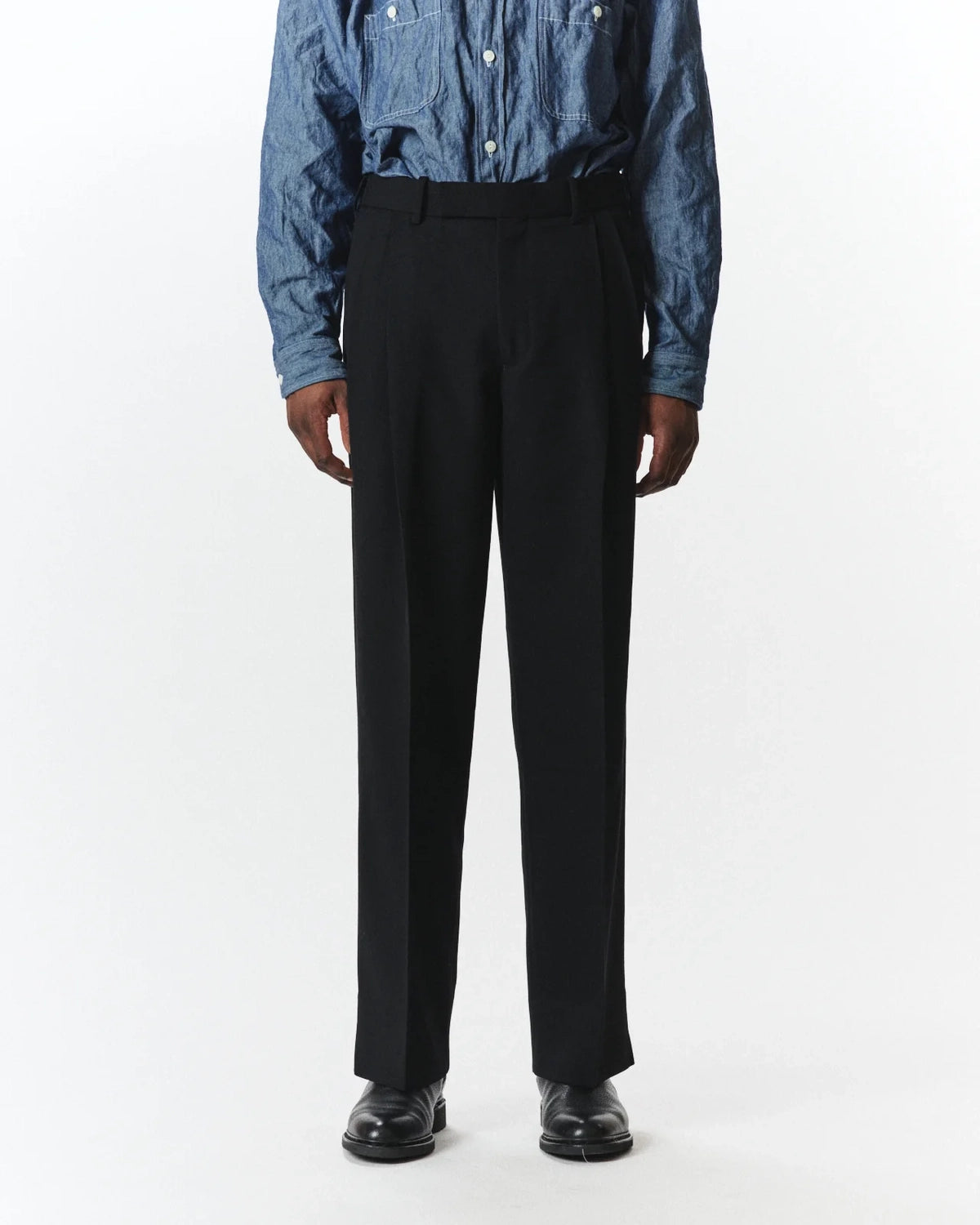 MARKAWARE / Organic Wool Survival Cloth® Double Pleated Semi Easy Trousers (A26C07PT02C)