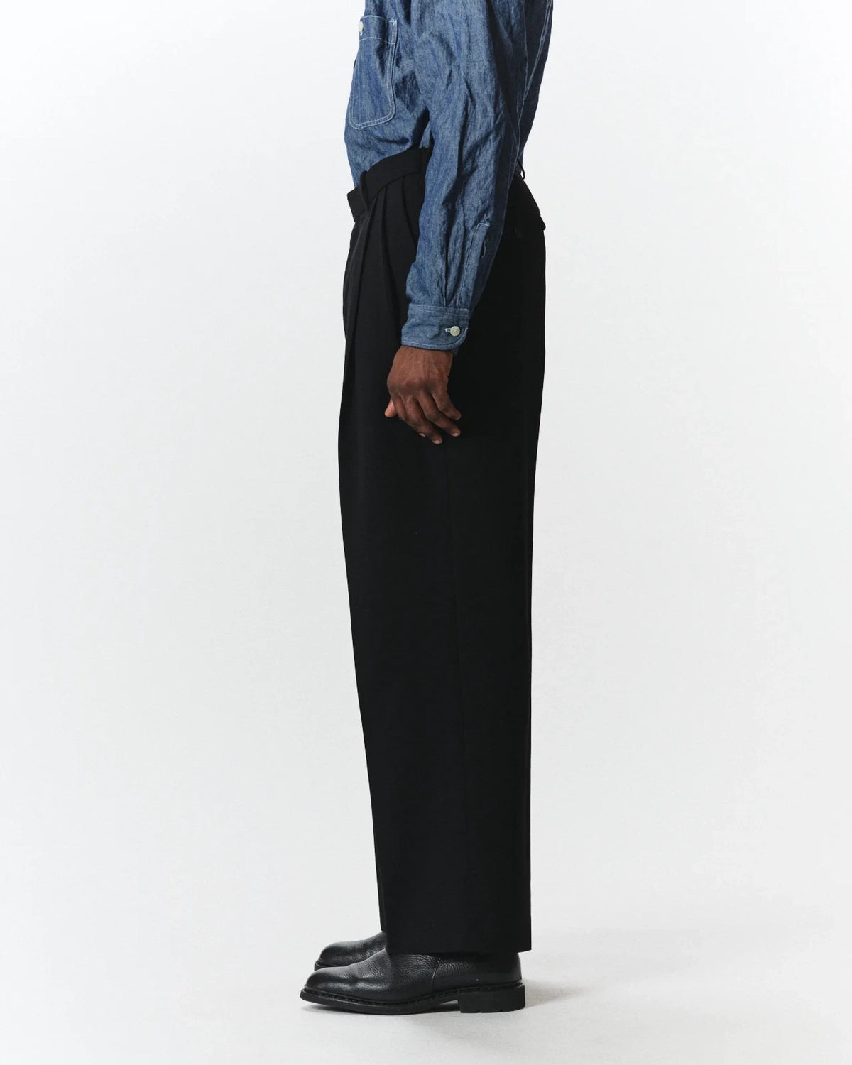 MARKAWARE / Organic Wool Survival Cloth® Double Pleated Semi Easy Trousers (A26C07PT02C)