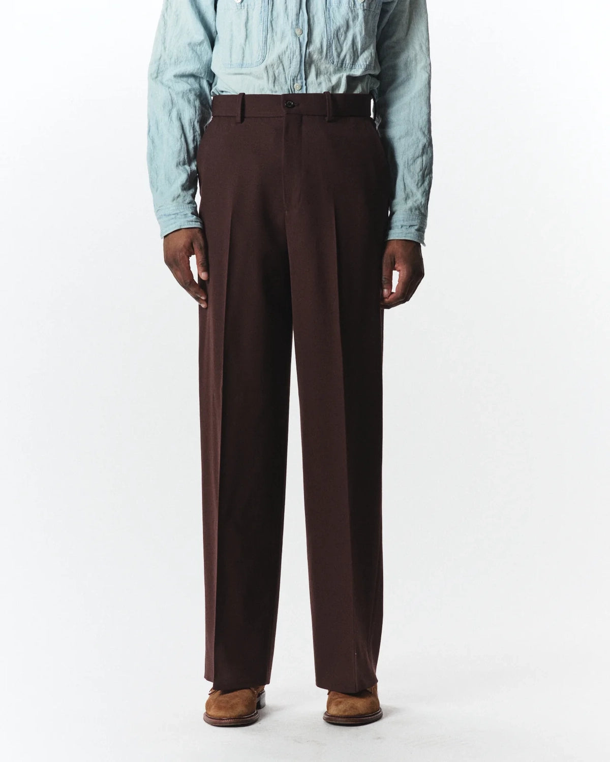 MARKAWARE / Organic Wool Survival Cloth® Flat Front Wide Trousers (A26C07PT03C)