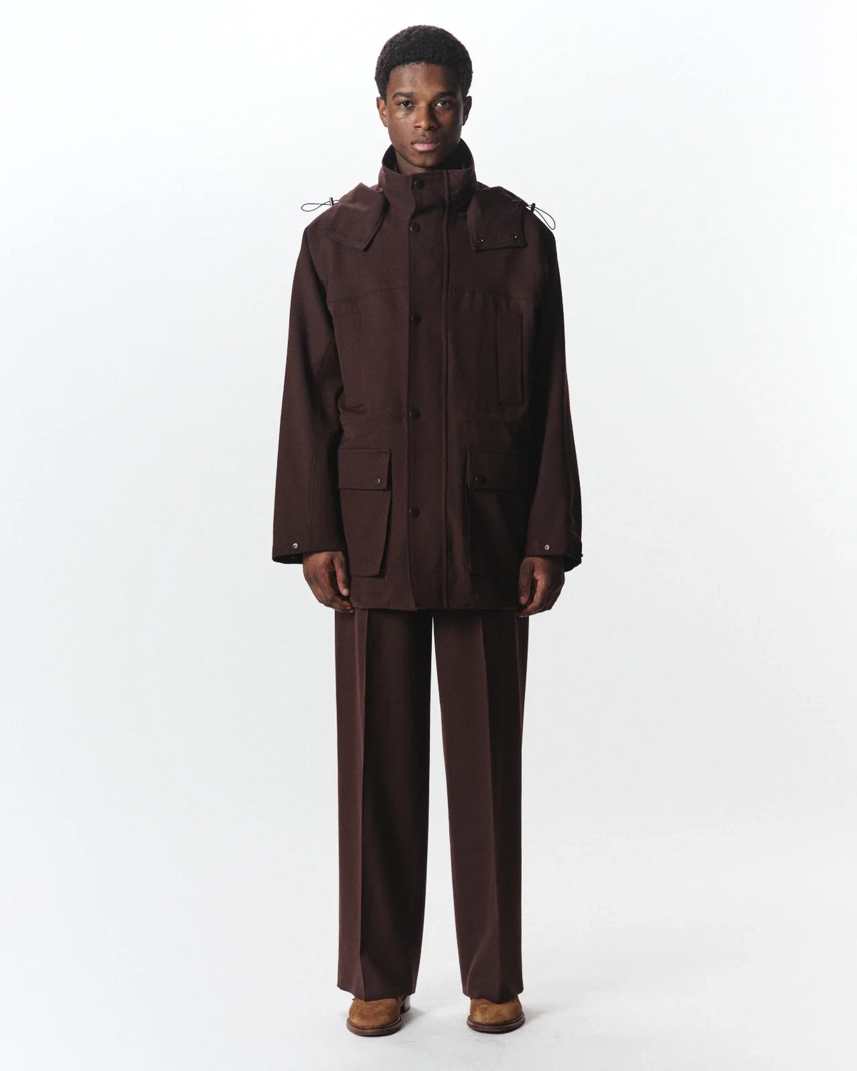 MARKAWARE / Organic Wool Survival Cloth® Flat Front Wide Trousers (A26C07PT03C)