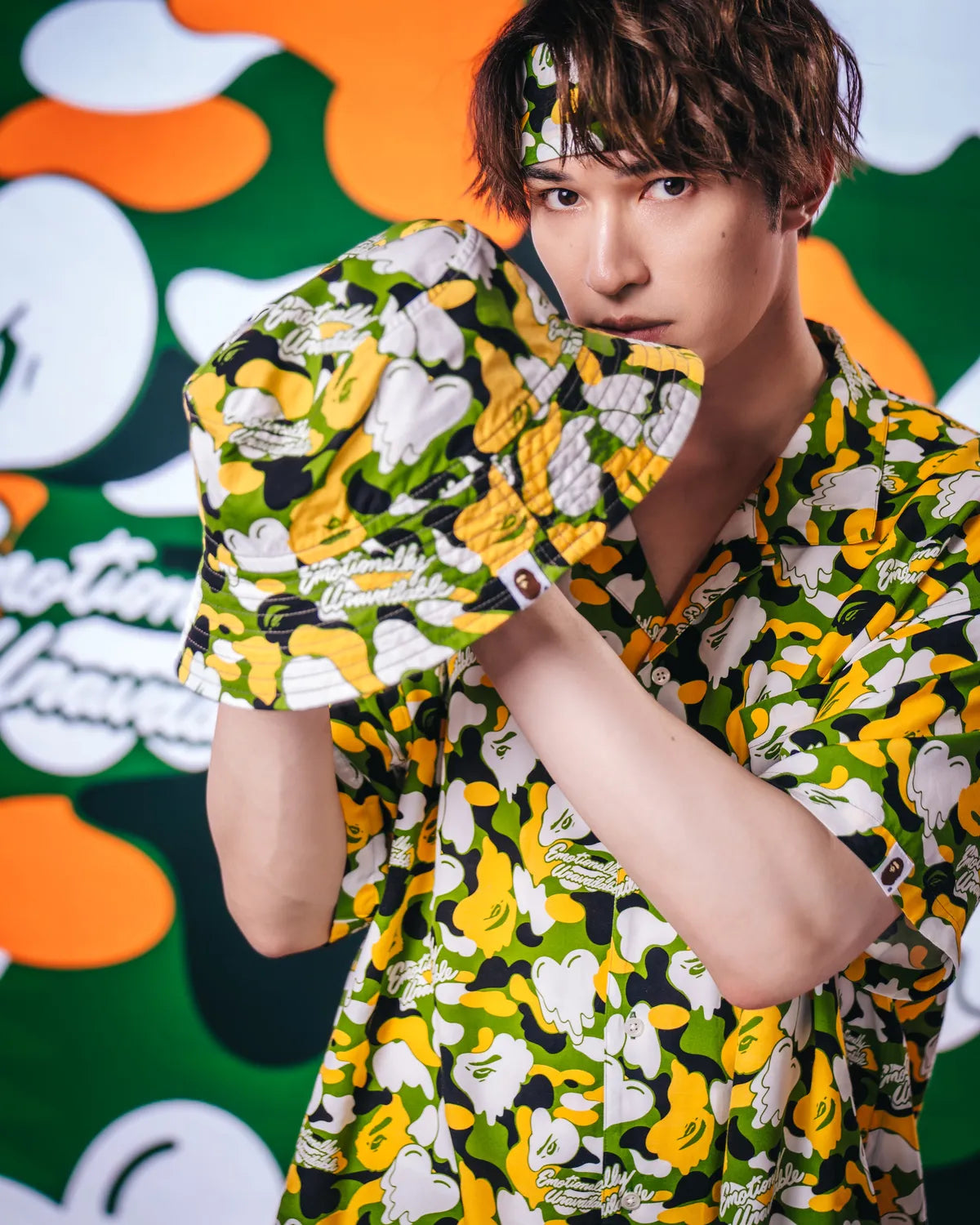 Emotionaly Unavailable × A BATHING APE®︎ / EU APE ALOHA SHIRT (EU-MK8-0000-02)