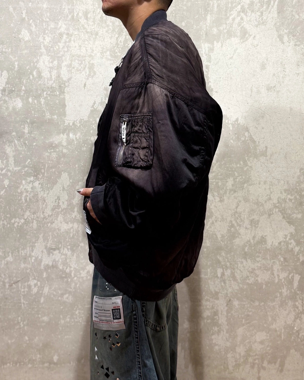 Maison MIHARA YASUHIRO / AGED FLIGHT JACKET (J15BL151)