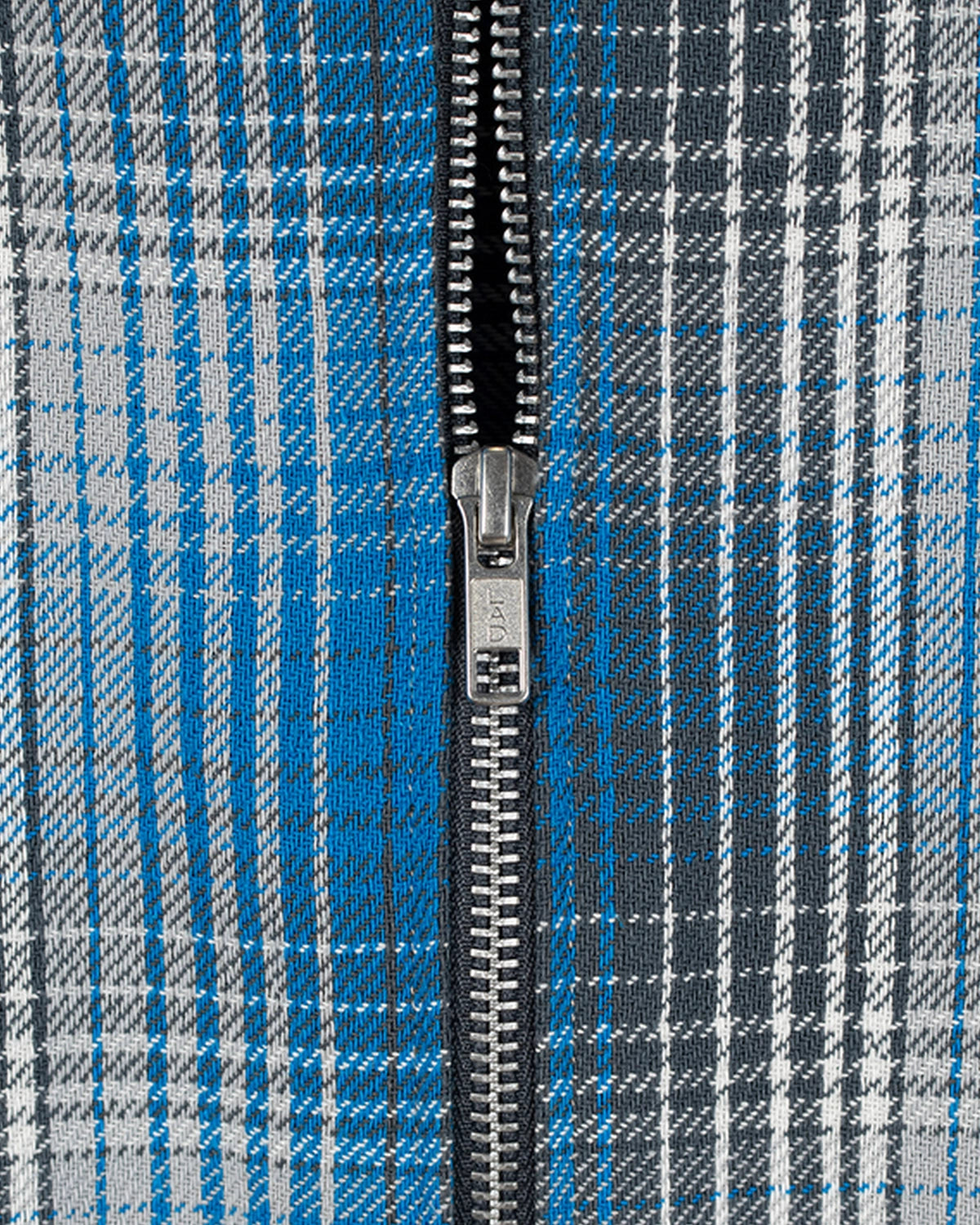 LAD MUSICIAN / COTTON FLANNEL CHECK FRONT ZIP SHIRT (2126-109)