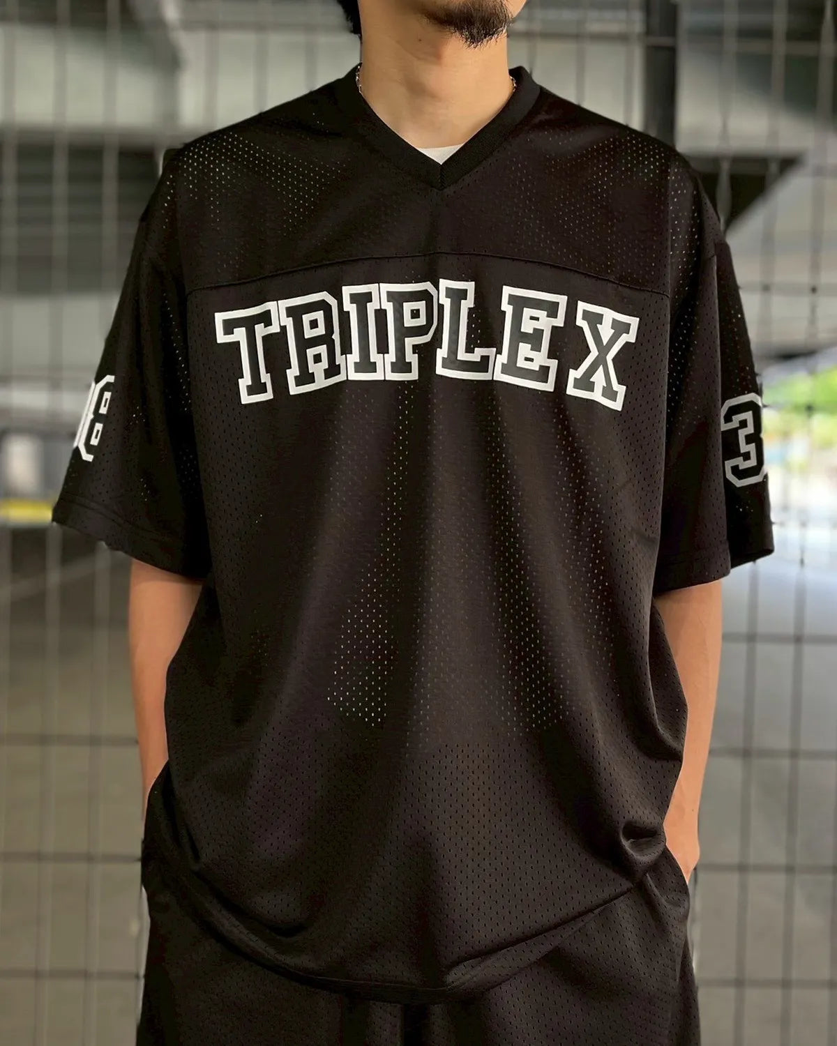 GOD SELECTION XXX / MESH SHORT SLEEVE SHIRT (GX-S25-CS-06)