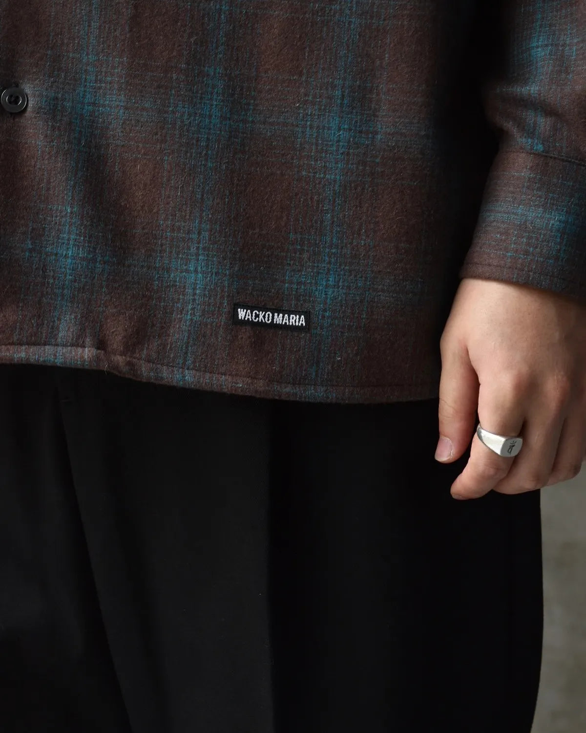 WACKO MARIA × PENDLETON / WOOL OMBRE CHECK OPEN COLLAR SHIRT -TYPE-3- (25FW-WMS-PE03)