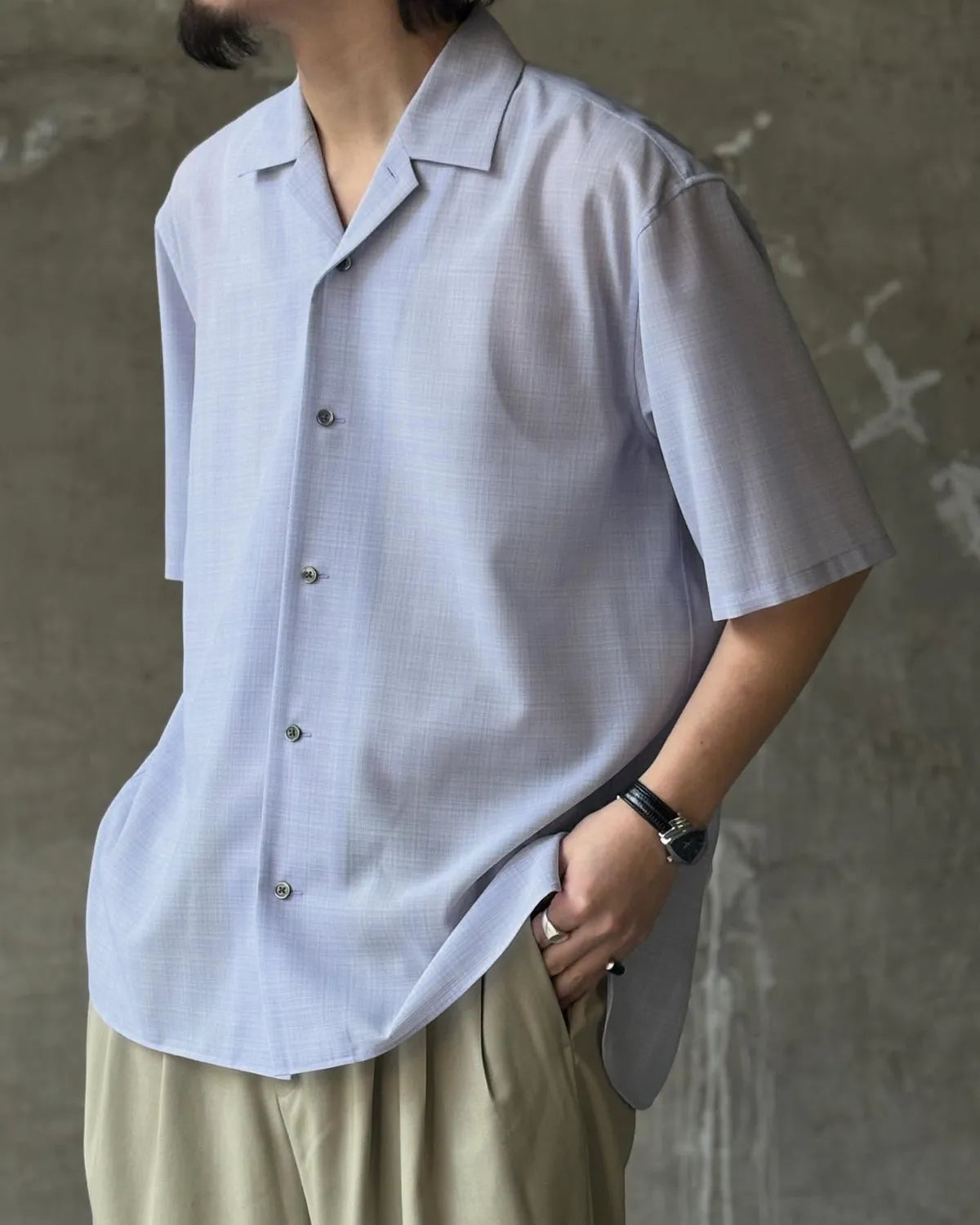 POLYPLOID / OPEN COLLAR SHIRT C (C-5-004-032)