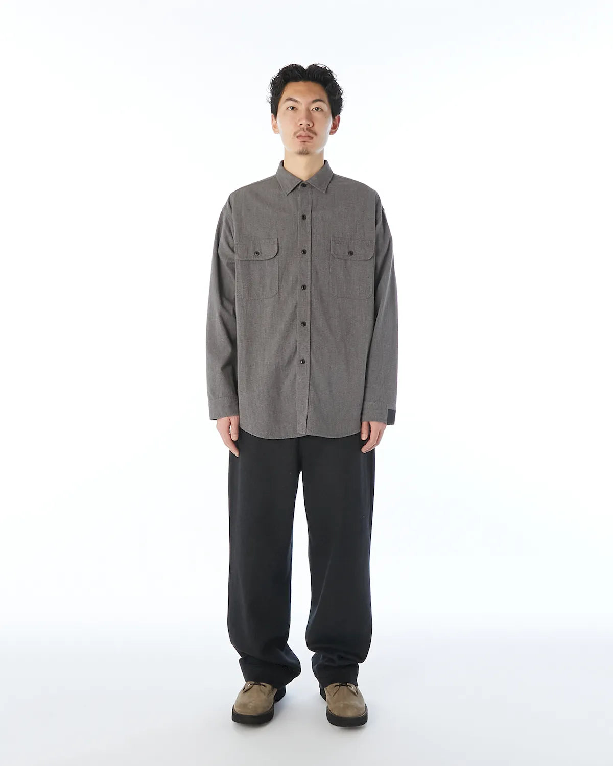 N.HOOLYWOOD COMPILE × BIG MAC / BLACK CHAMBRAY WORK SHIRT (2262-SH60-026)