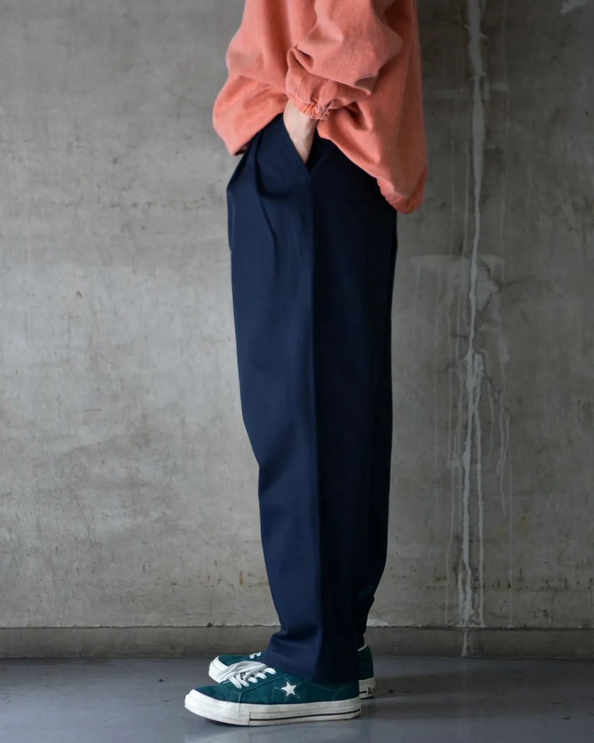 DESCENDANT / DC-3 ORGANIC COTTON TWILL TROUSERS (262TQDS-PTM01)