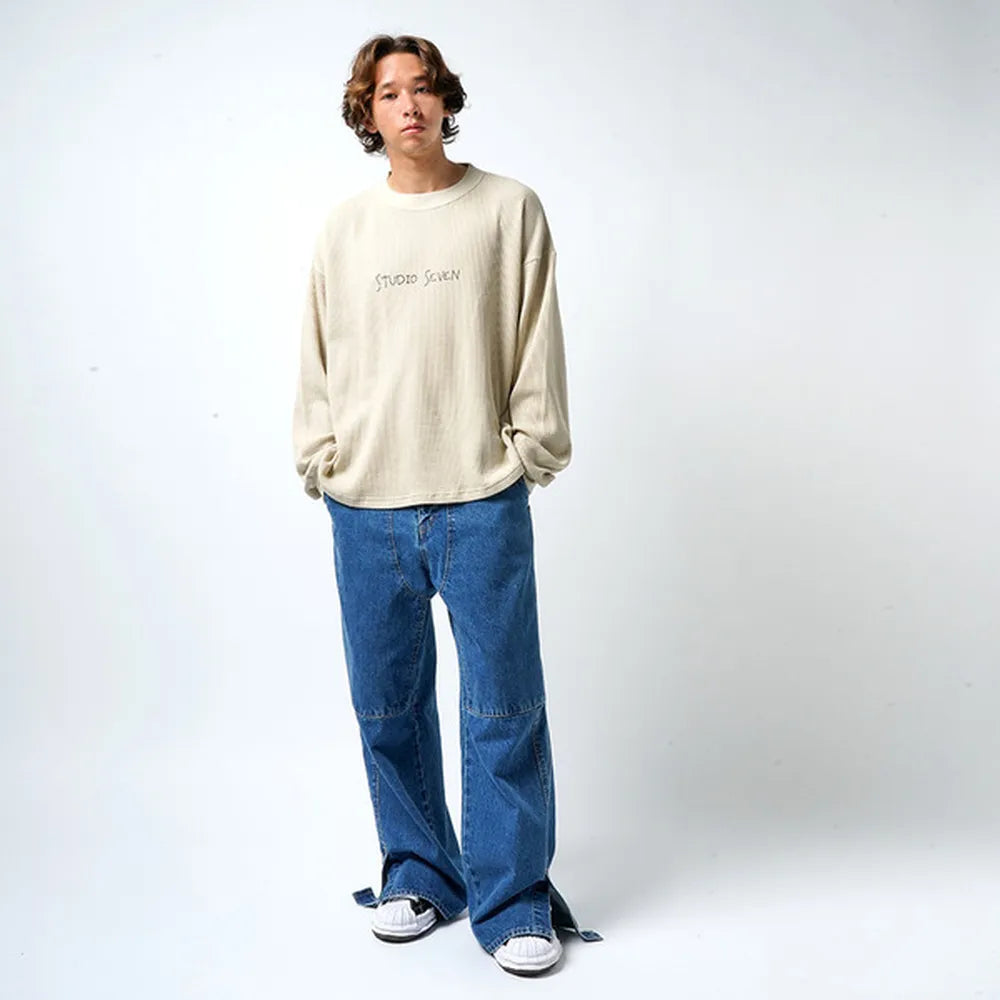 STUDIO SEVEN / DOUBLE KNEE DENIM PANTS