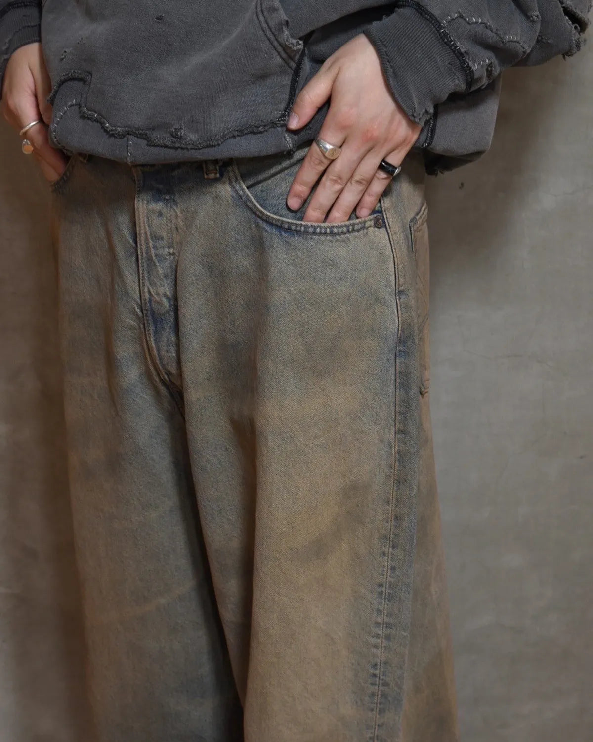 refomed / FRESH MAN DENIM WIDE PANTS by EDWIN "USED" (REPT-ED001U)