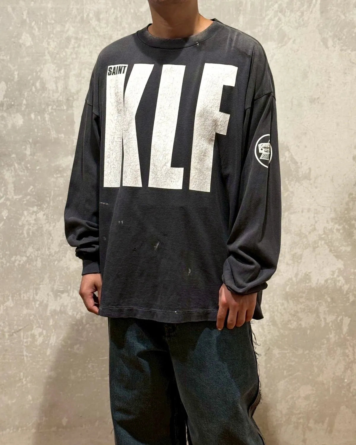 ©︎SAINT Mxxxxxx × The KLF / KLF_LS_TEE_WHITE KLF (SM-HR1-0000-C03)