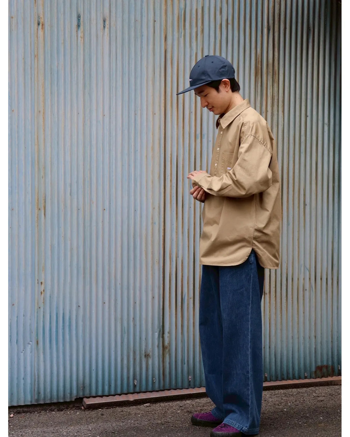 DESCENDANT / VOIL PULLOVER LS SHIRT (252CPDS-SHM03)