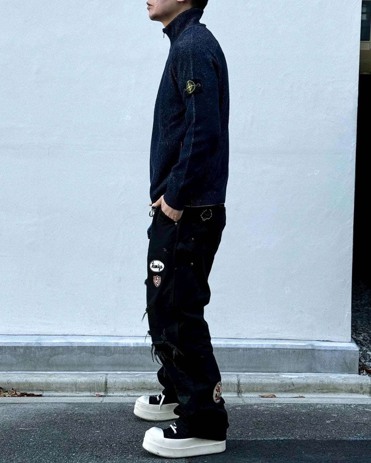 STONE ISLAND / PLATED RIB COTTON BOUCLE (L1155100034)