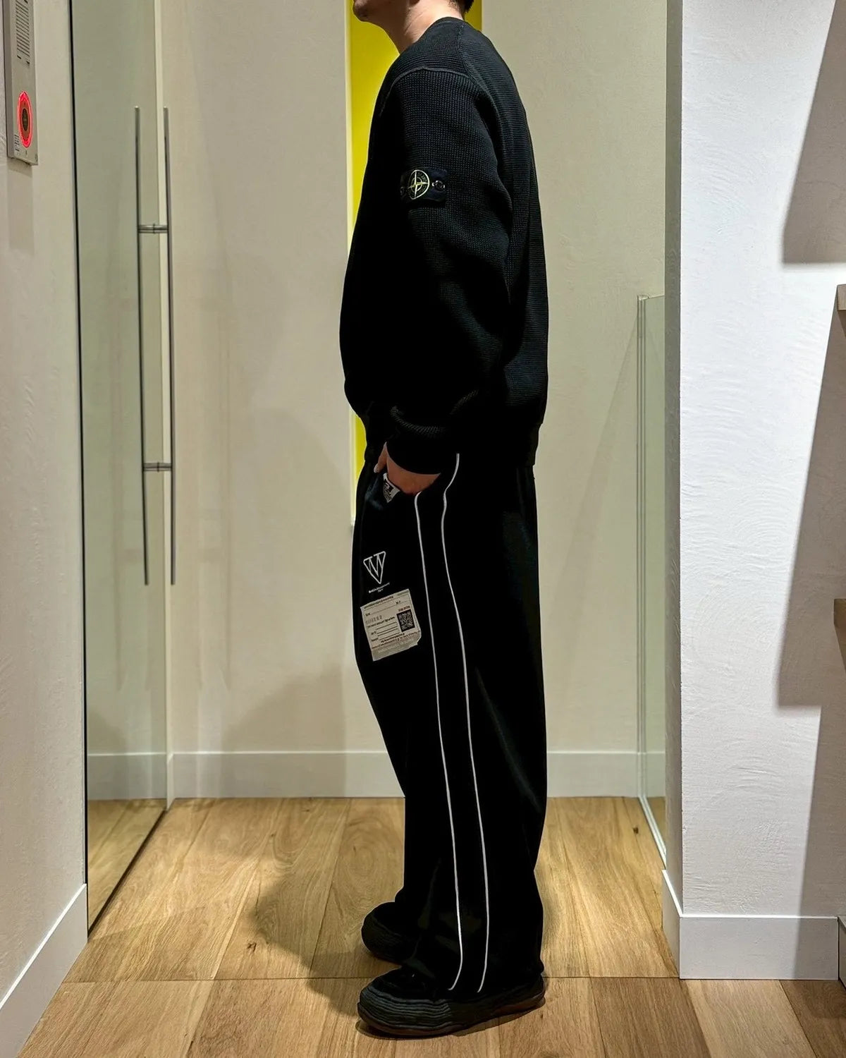 STONE ISLAND / ORGANIC COTTON WAFFLE FLEECE (L1S156100056)