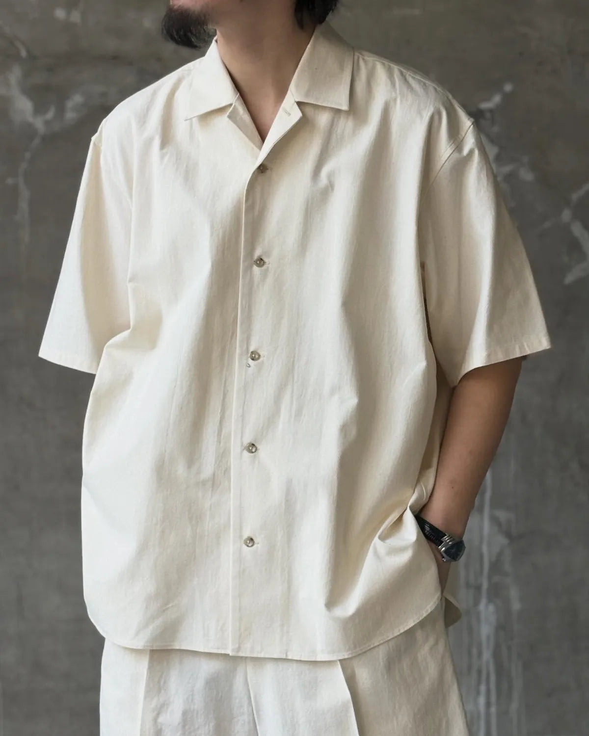 POLYPLOID / OPEN COLLAR SHIRT A (A-5-004-000)