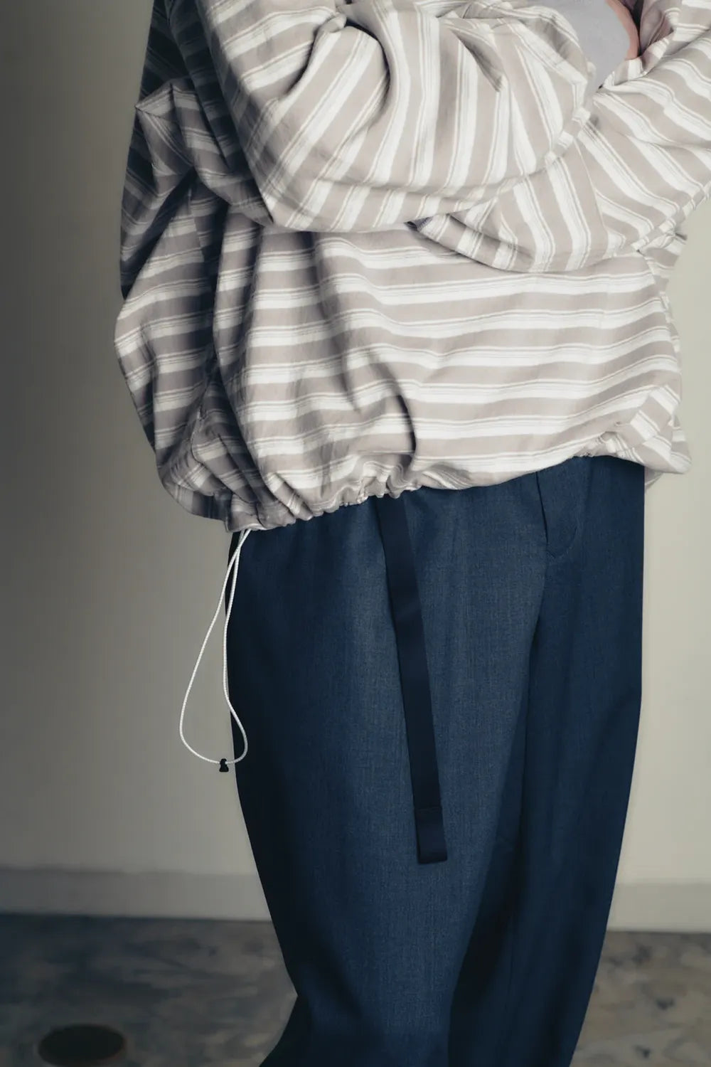 is-ness / BALLOON STRIPES LONG SLEEVE T SHIRT (25AW_03_1004AWCS03)