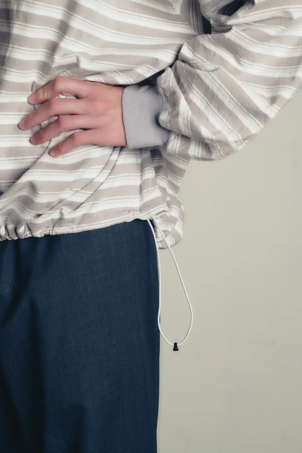 is-ness / BALLOON STRIPES LONG SLEEVE T SHIRT (25AW_03_1004AWCS03)