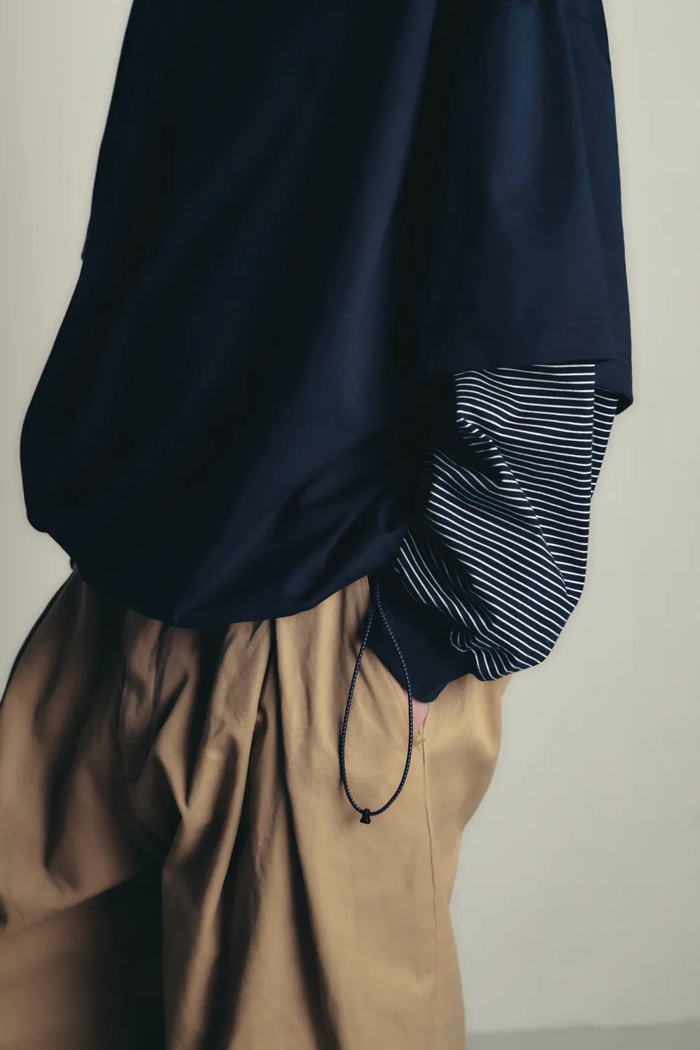is-ness / BALLOON LAYERED LONG SLEEVE T SHIRT (25AW_01_1007AWCS02)