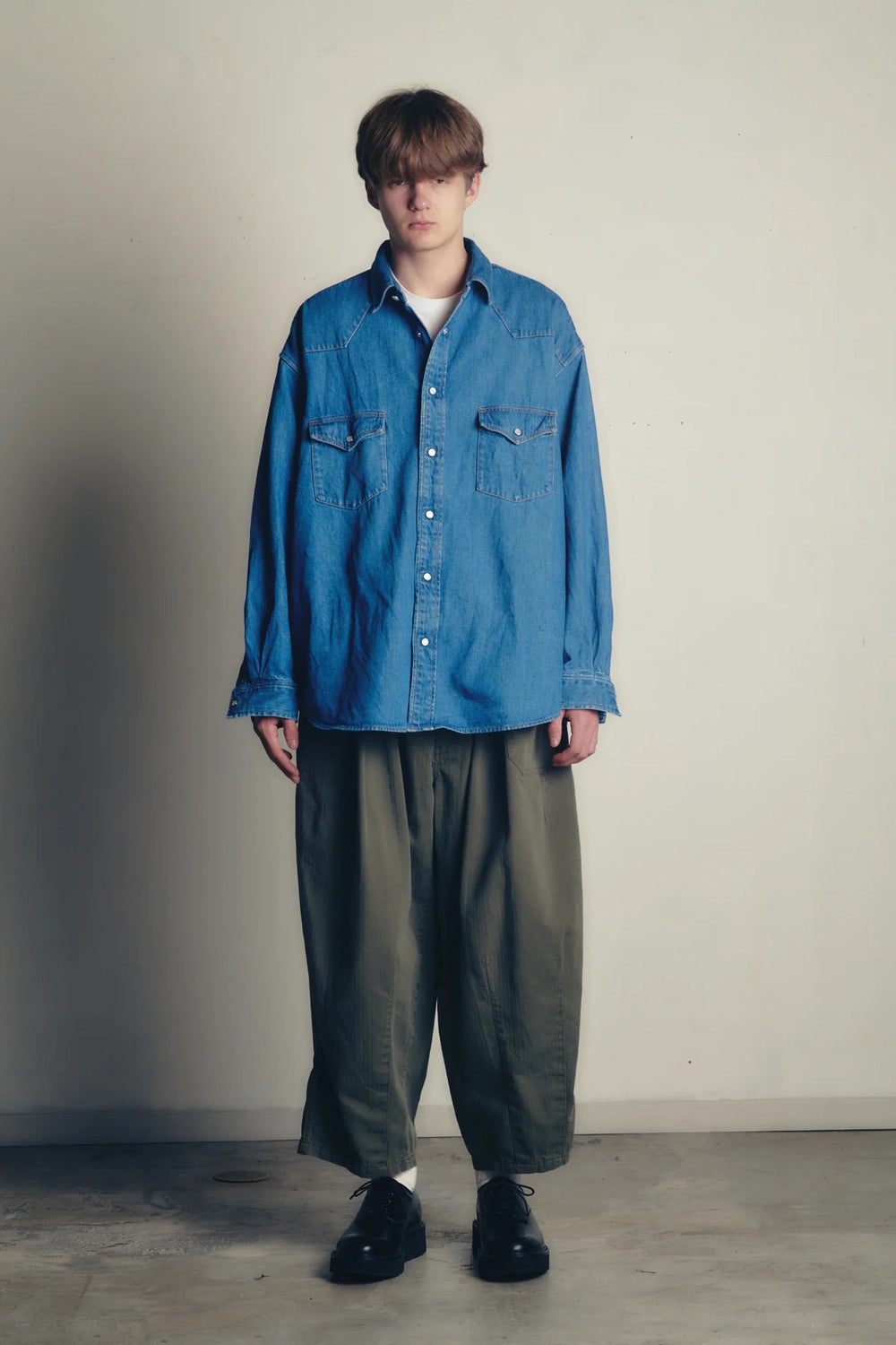 is-ness / WESTERN SHIRTS -Enzyme Wash- (25AW_17_1007AWSH01-1)