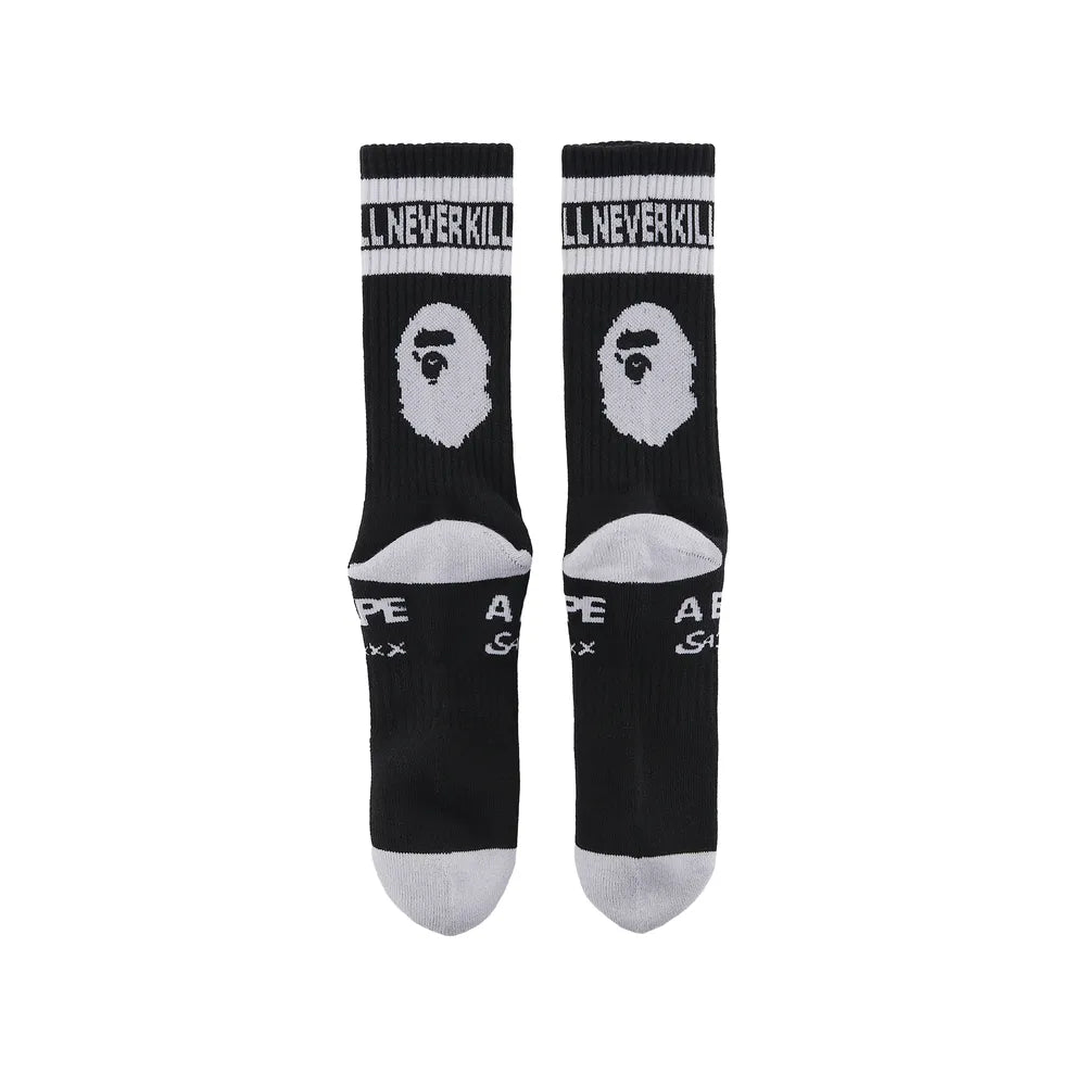 ©︎SAINT M×××××× / A BATHING APE AP_SOCKS WHITE (SM-YS8-0000-C37)