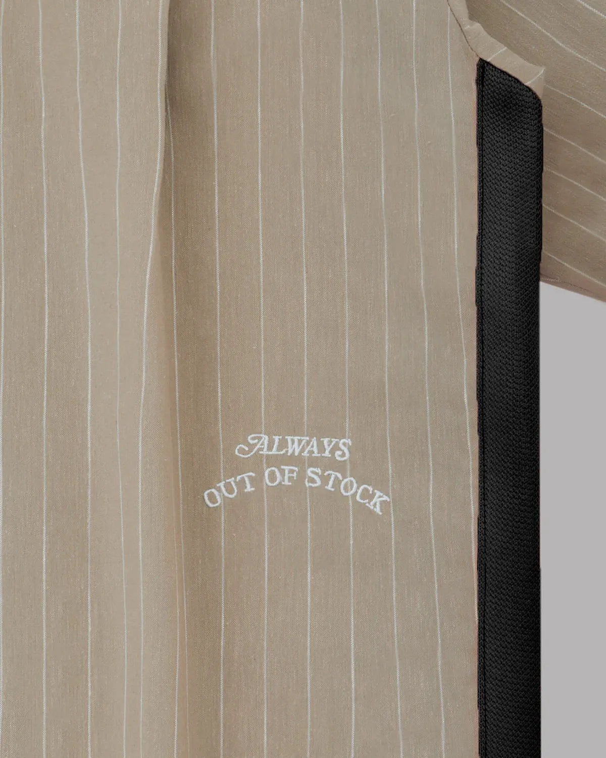 ALWAYS OUT OF STOCK / SIDE STRIPE OPEN COLLAR LINEN SHIRT (HA-026105131)