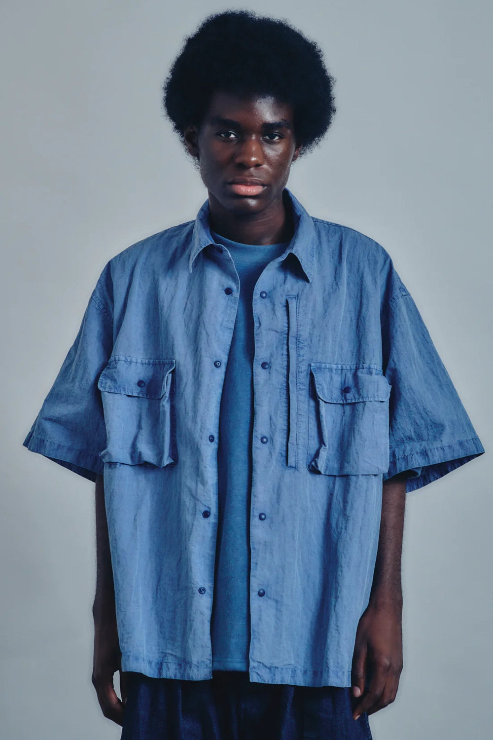 is-ness / Pigment-Dyed Short-Sleeve Shirt (26SS_09_1008SSSH04-1)