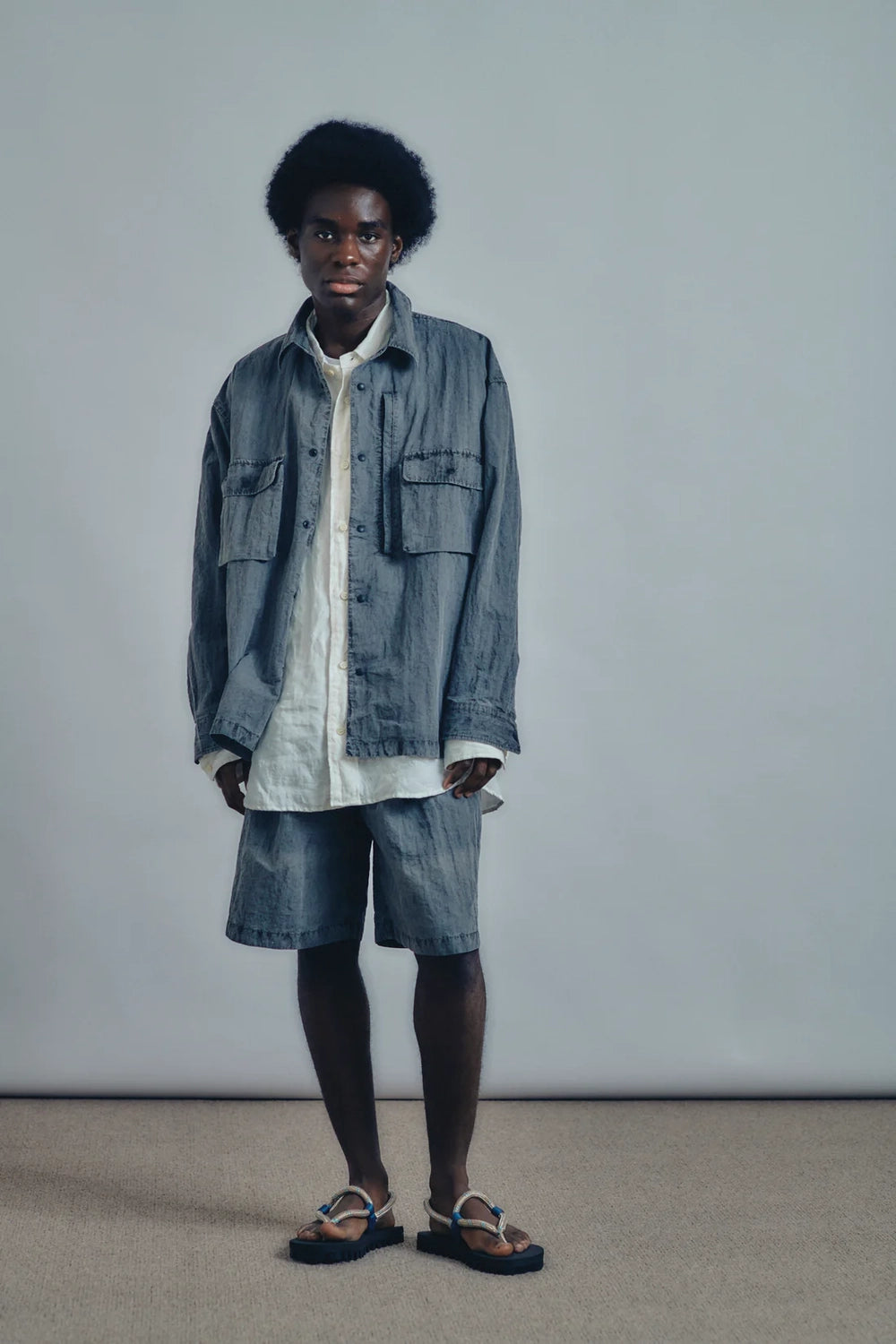 is-ness / Pigment-Dyeed Shorts (26SS_10_1007SSPT01-1W)