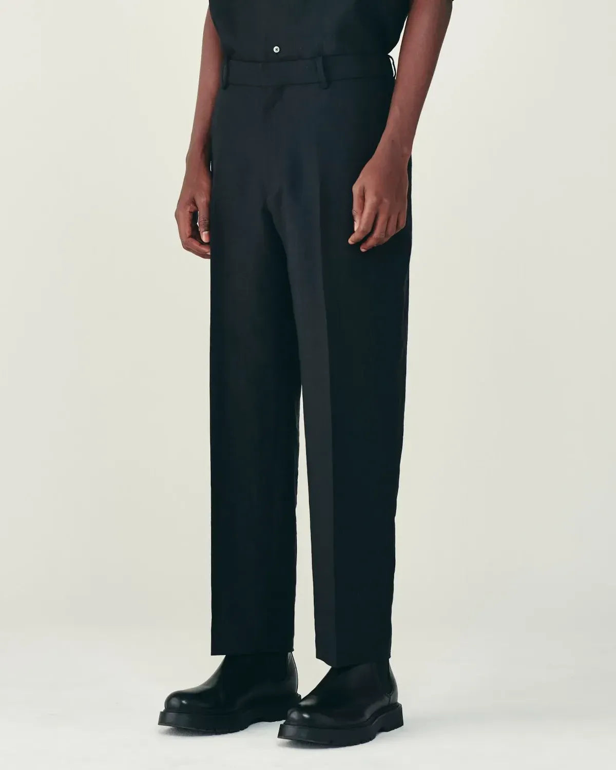 MARKAWARE / Organic Wool Hemp Tropical / Flat Tapered Trousers (A26B06PT01C)