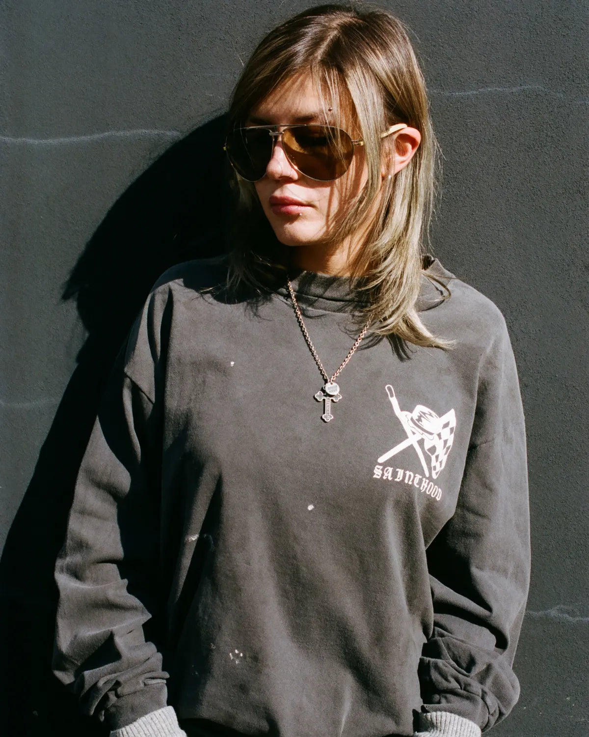 ©︎SAINT Mxxxxxx × NEIGHBORHOOD / NH_LS TEE - STHD.SPEEDKILLS (SM-HR8-0000-C72)