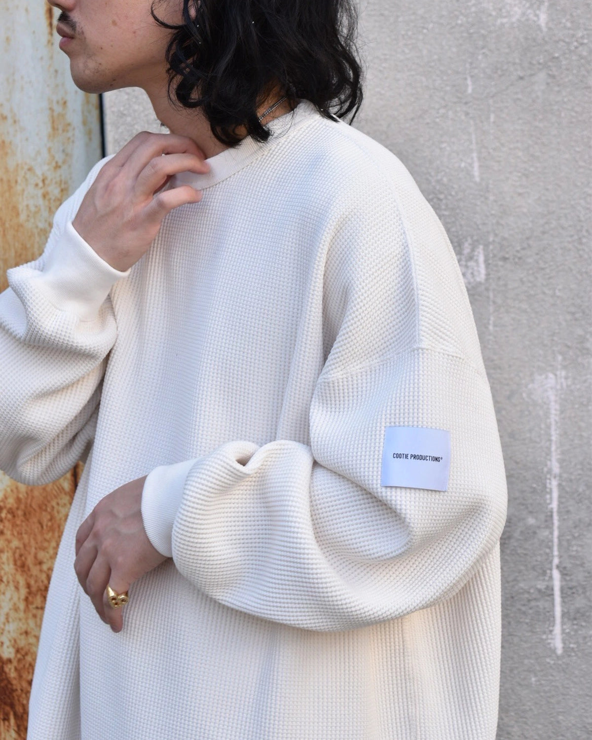 COOTIE PRODUCTIONS® / N/C Waffle Oversized L/S Tee (CTE-25A315)