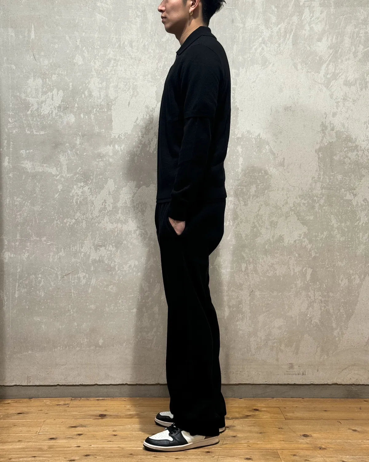 entire studios / SHORT SLEEVE KNIT POLO  (UNU-25-11087)