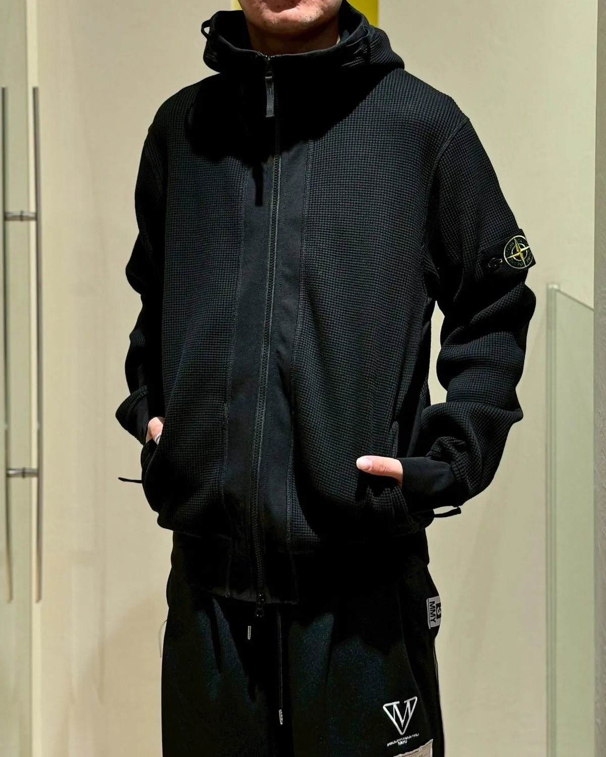 STONE ISLAND / ORGANIC COTTON WAFFLE FLEECE (L1S156100058)