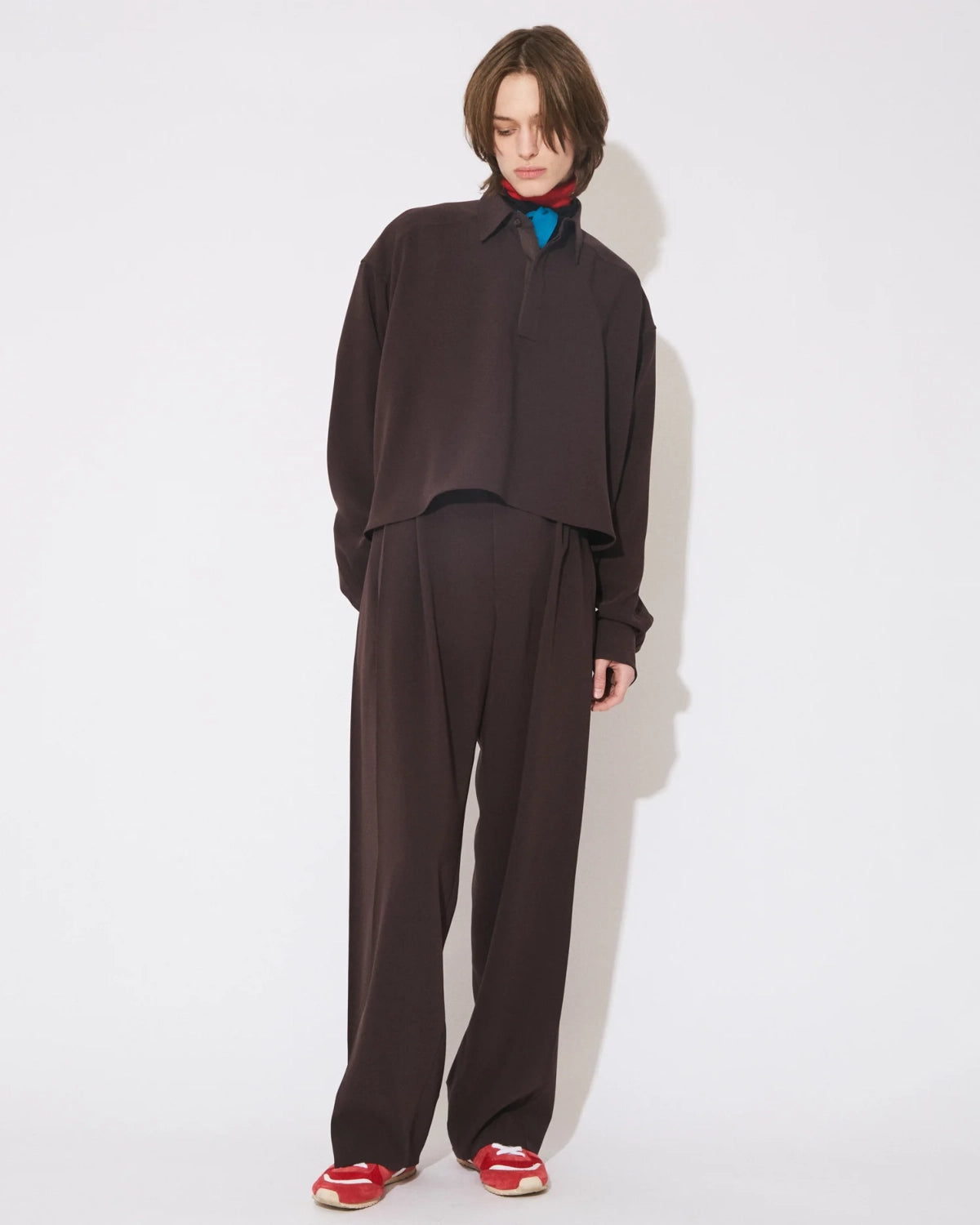 beautiful people / triacetate double cloth side 2tuck pants (1646105030)