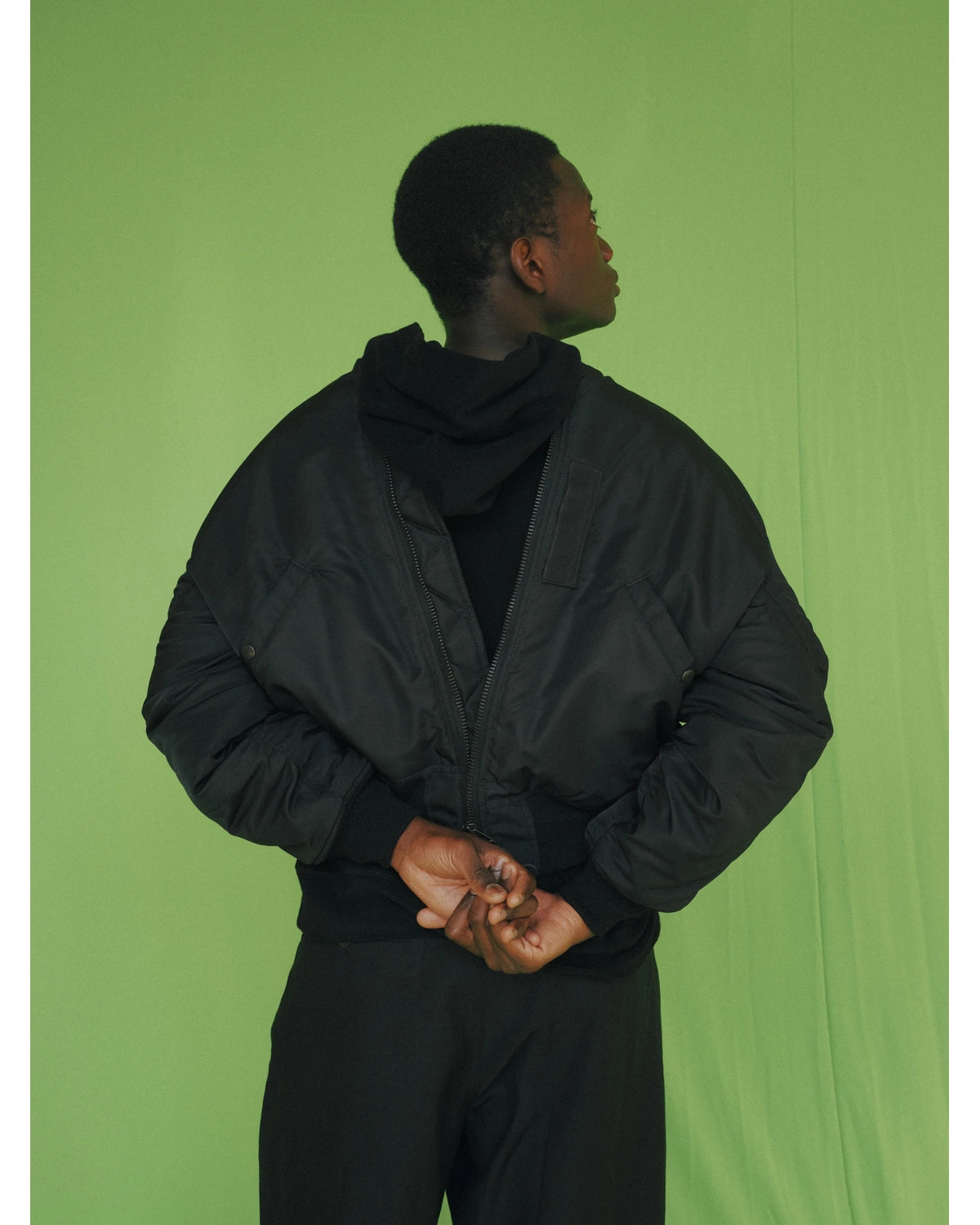 marka / Super 140s Washable Wool Pile Knit / Zip Parka (M26C14CS02C)
